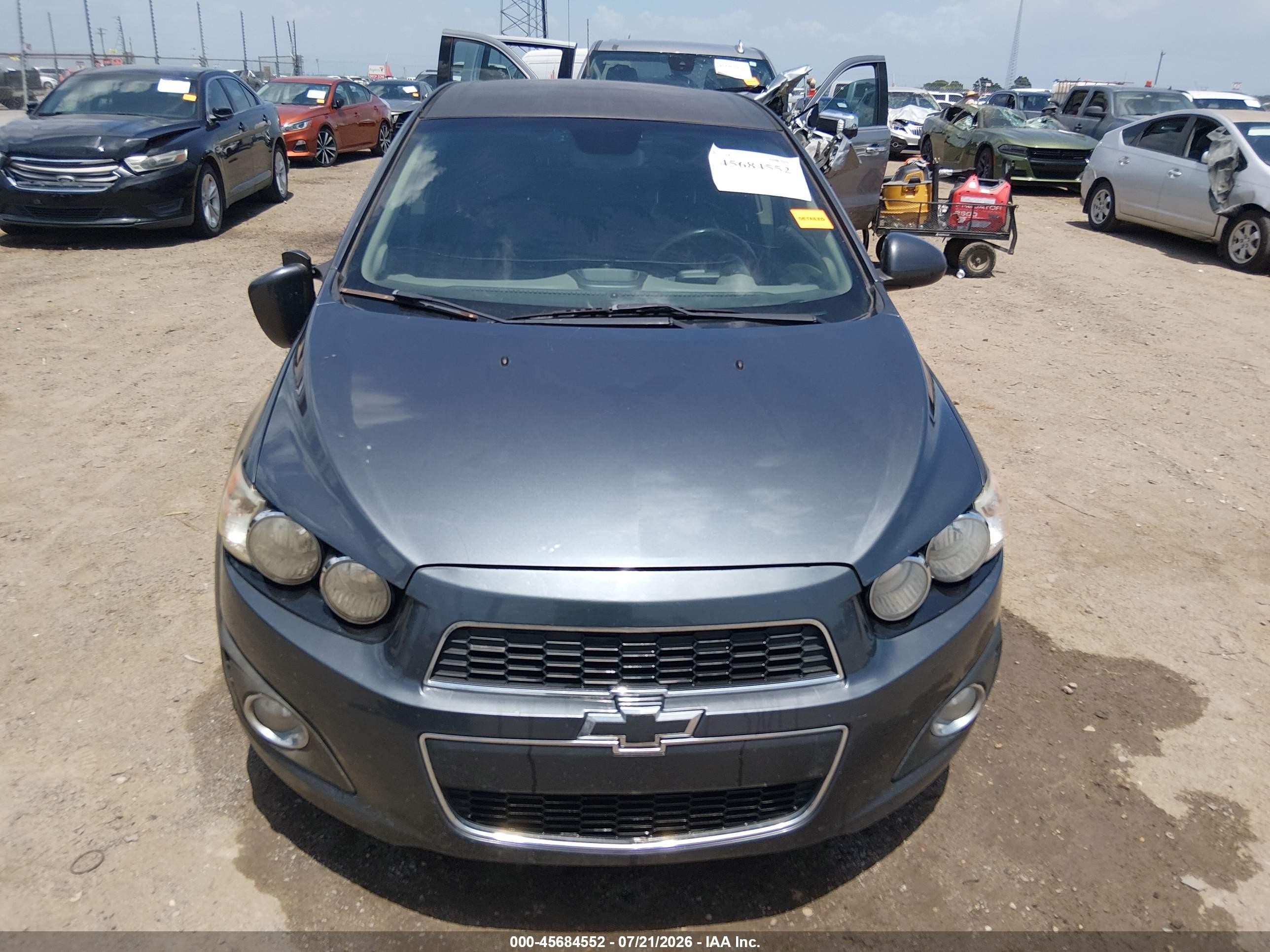 2013 Chevrolet Sonic Ltz Auto Gray vin: 1G1JE6SB2D4137990