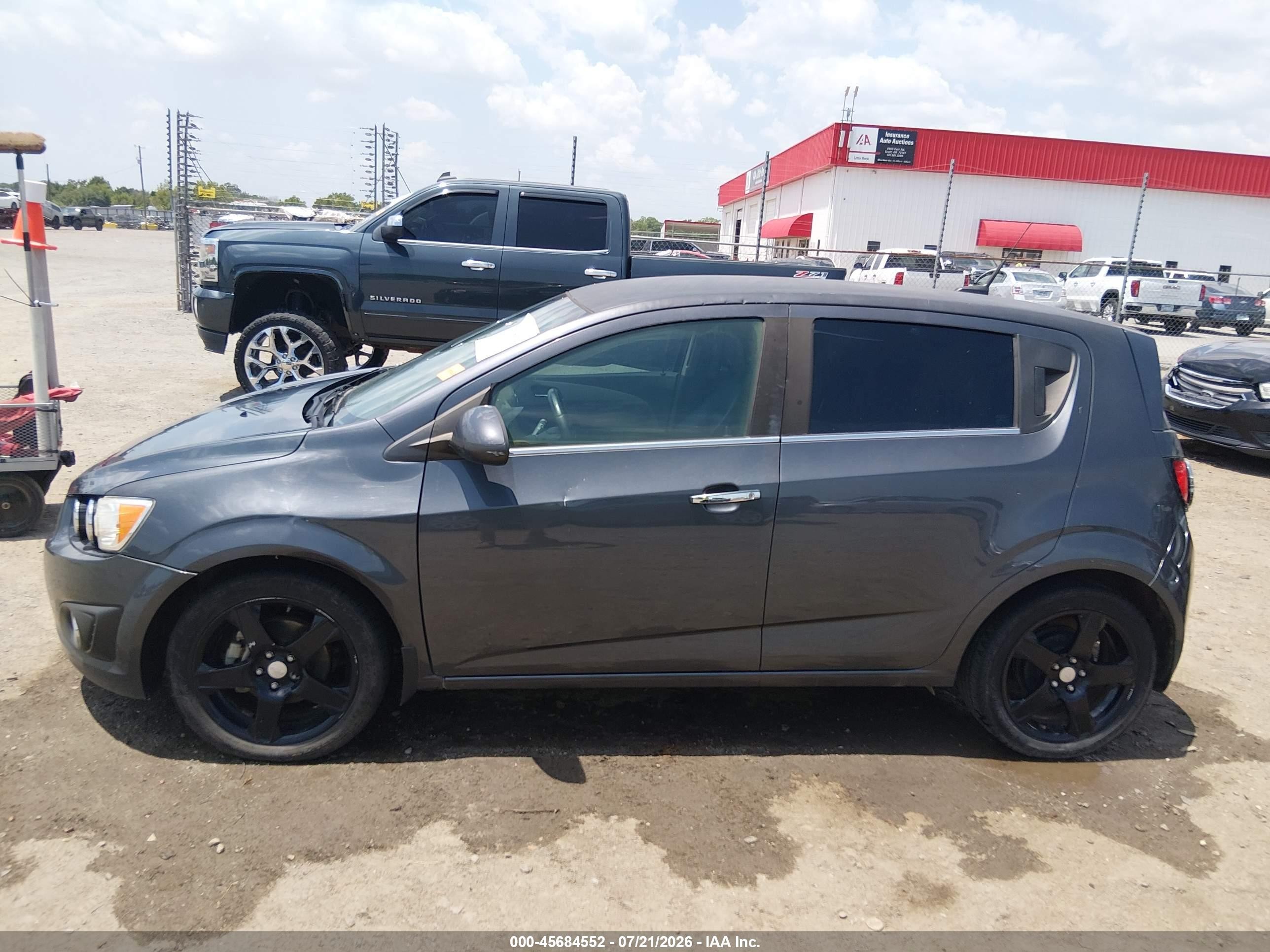 2013 Chevrolet Sonic Ltz Auto Gray vin: 1G1JE6SB2D4137990