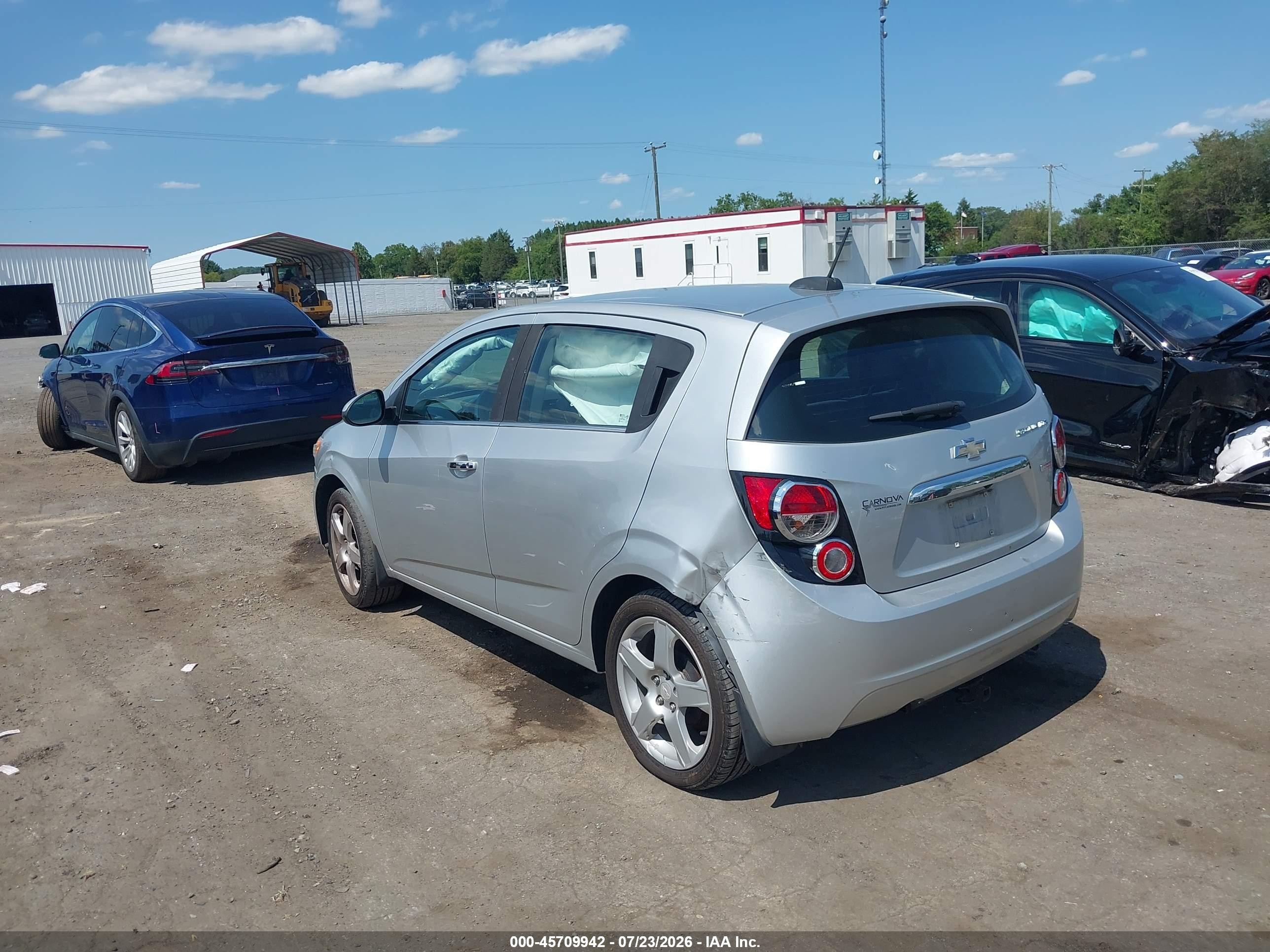2015 Chevrolet Sonic Ltz Auto Silver vin: 1G1JE6SB2F4212335