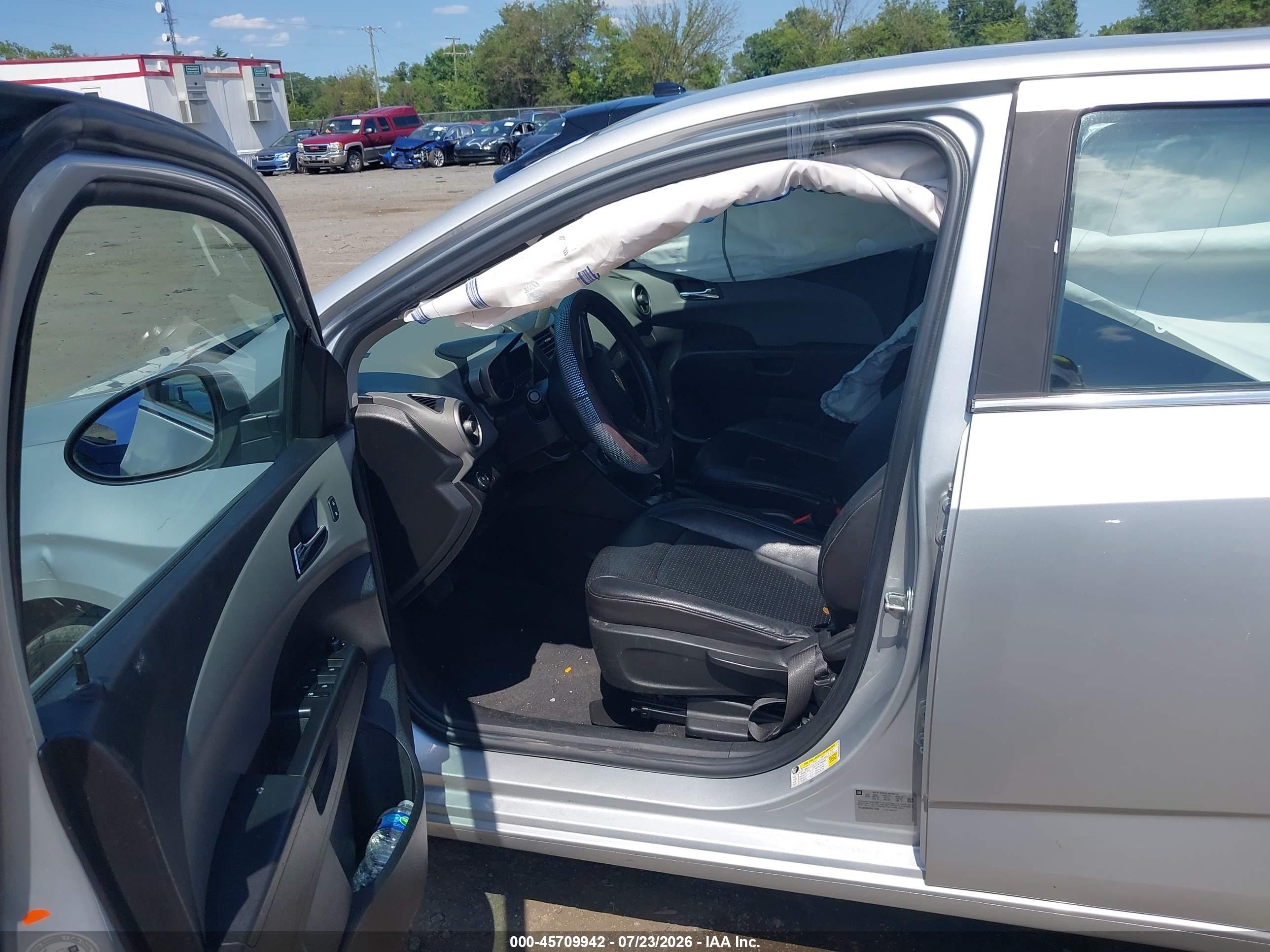 2015 Chevrolet Sonic Ltz Auto Silver vin: 1G1JE6SB2F4212335