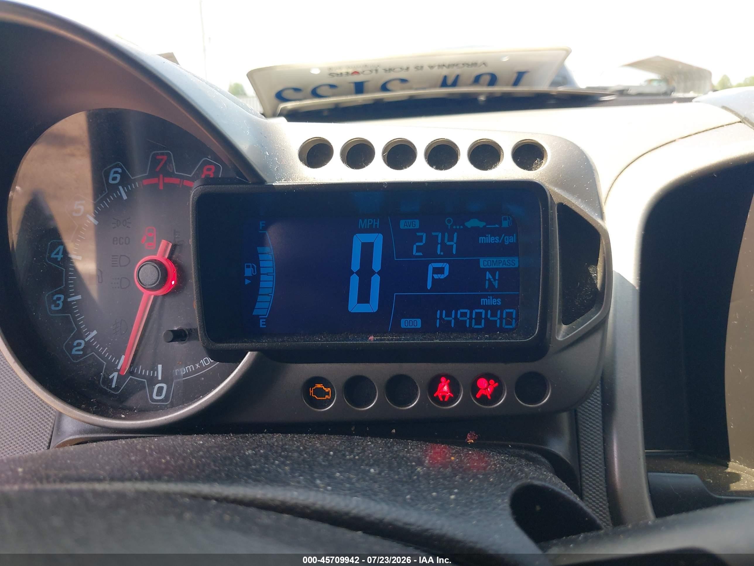 2015 Chevrolet Sonic Ltz Auto Silver vin: 1G1JE6SB2F4212335