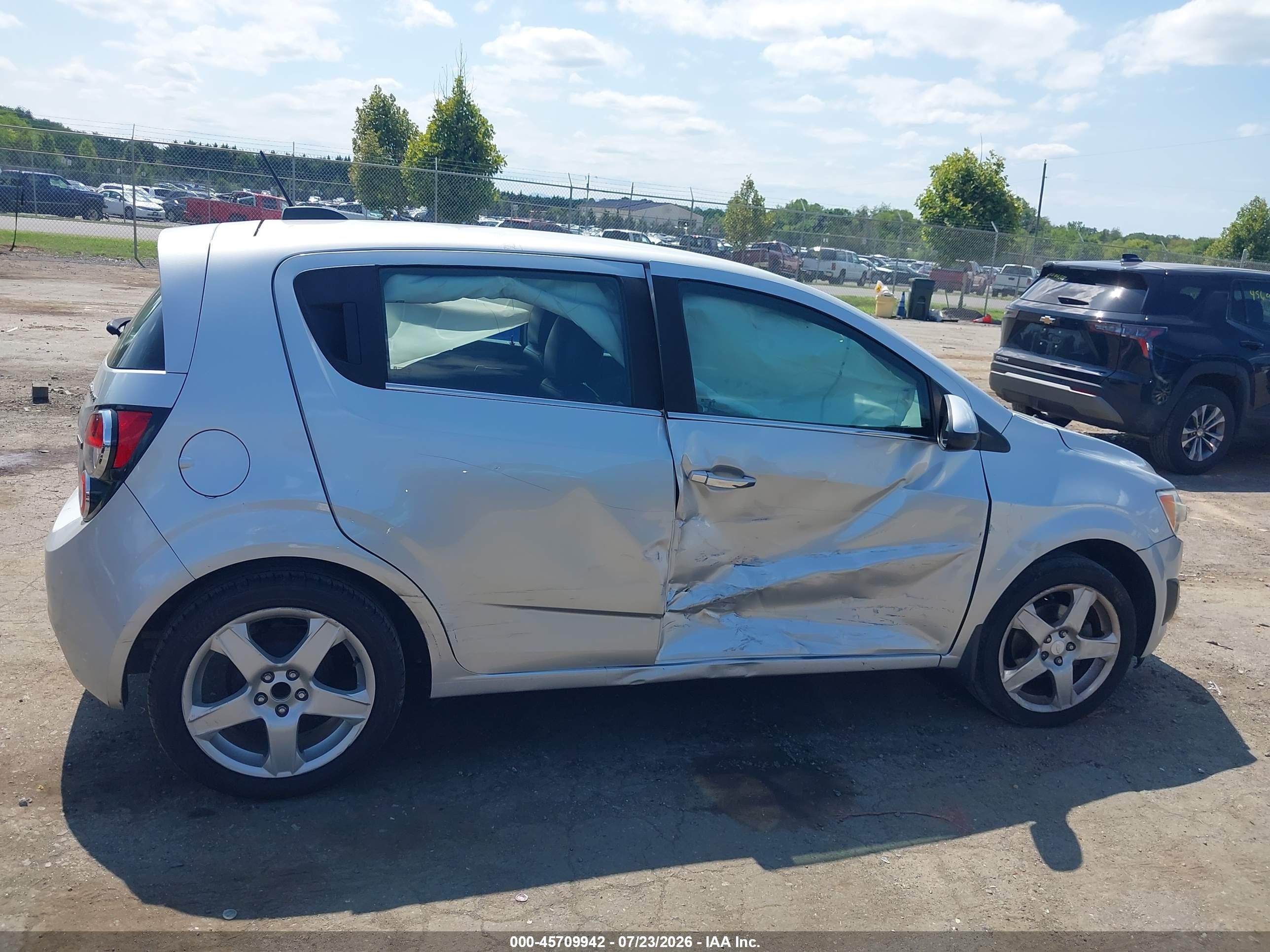 2015 Chevrolet Sonic Ltz Auto Silver vin: 1G1JE6SB2F4212335