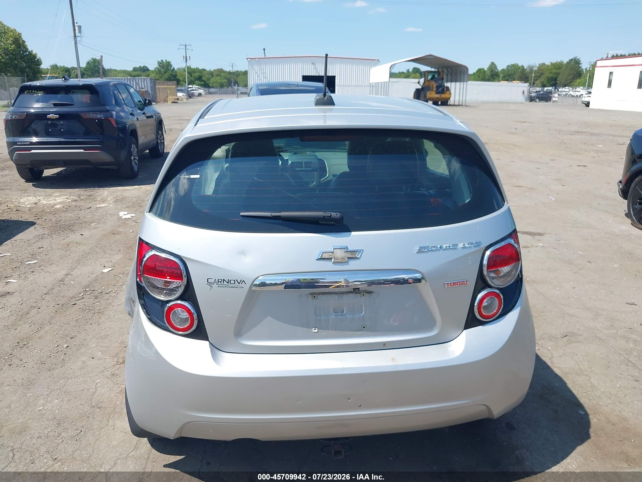 2015 Chevrolet Sonic Ltz Auto Silver vin: 1G1JE6SB2F4212335