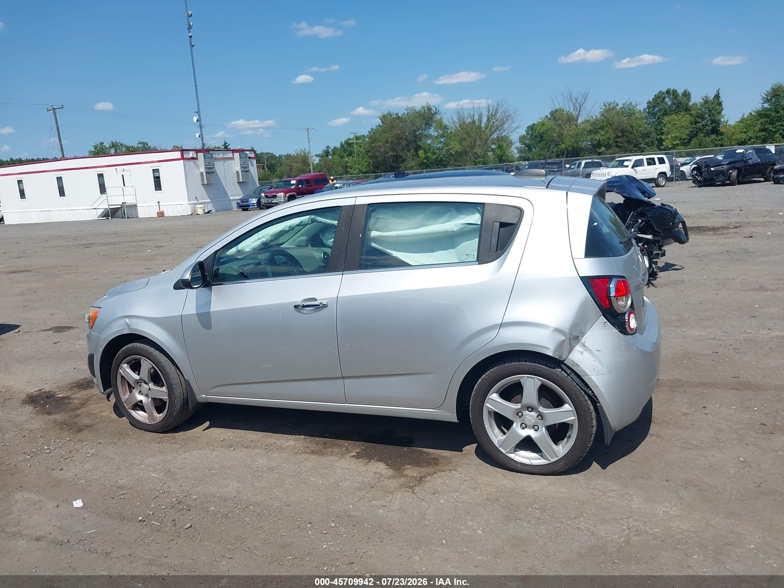 2015 Chevrolet Sonic Ltz Auto Silver vin: 1G1JE6SB2F4212335