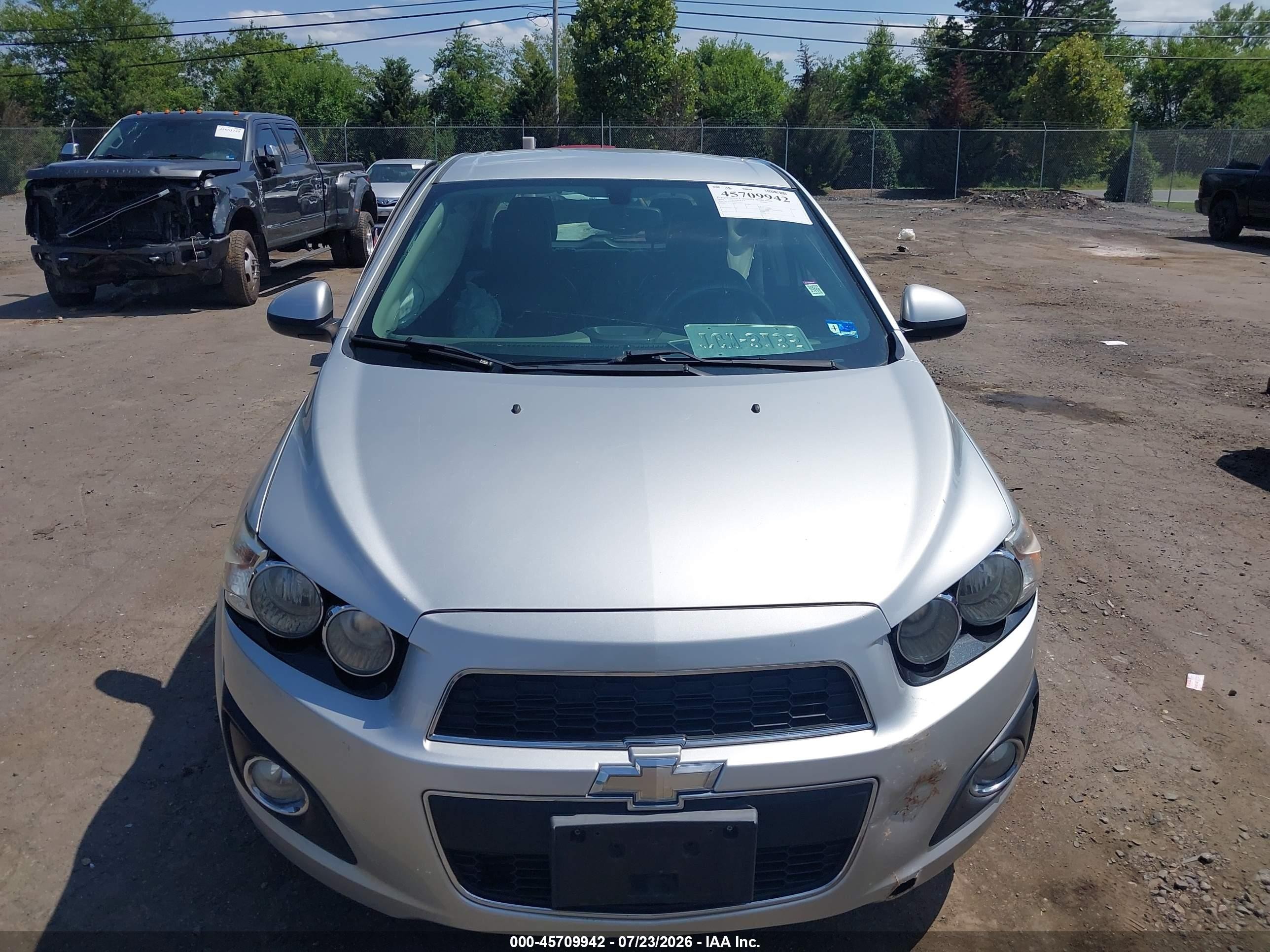 2015 Chevrolet Sonic Ltz Auto Silver vin: 1G1JE6SB2F4212335