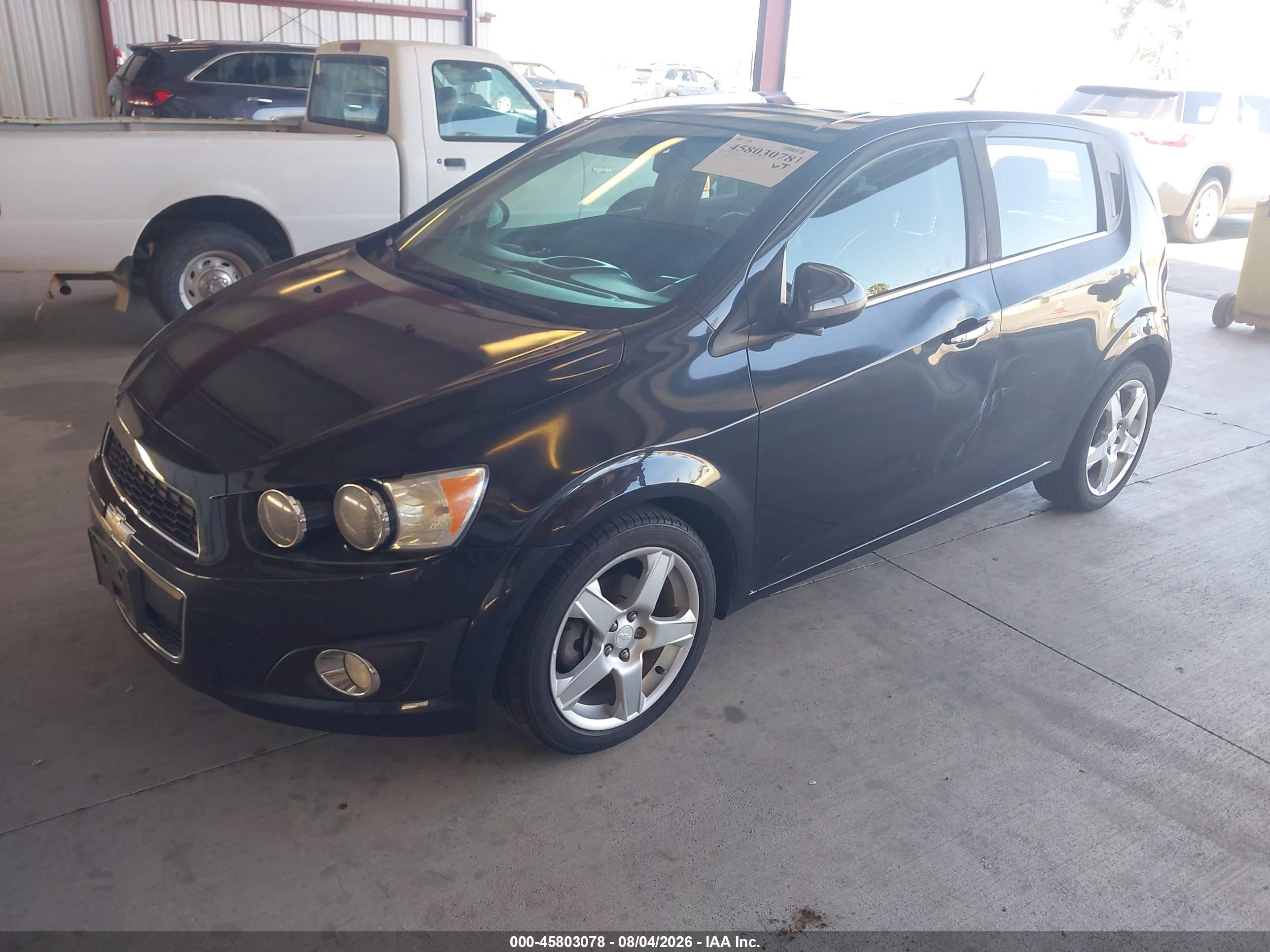 2013 Chevrolet Sonic Ltz Auto Black vin: 1G1JE6SB3D4178421