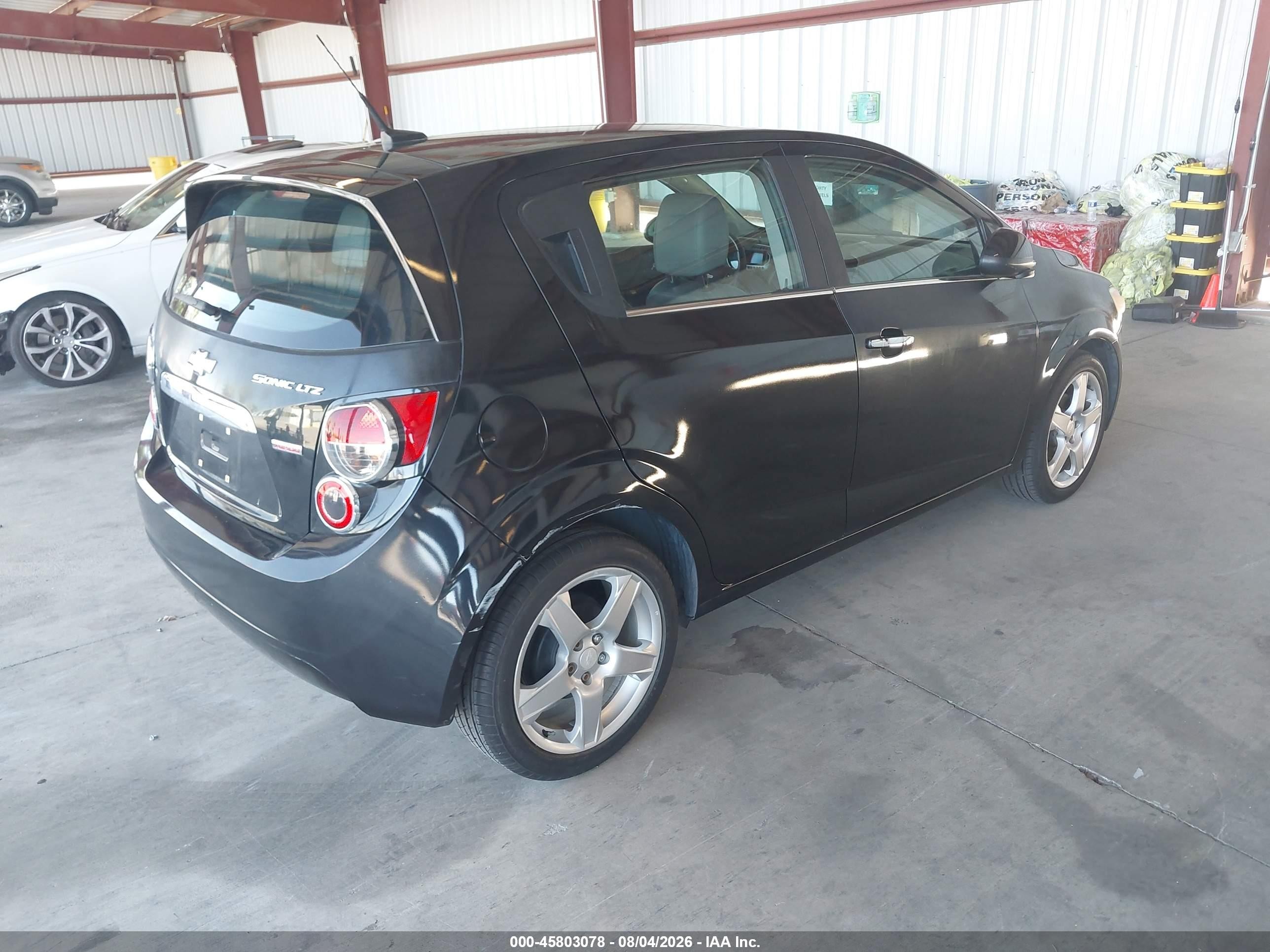 2013 Chevrolet Sonic Ltz Auto Black vin: 1G1JE6SB3D4178421