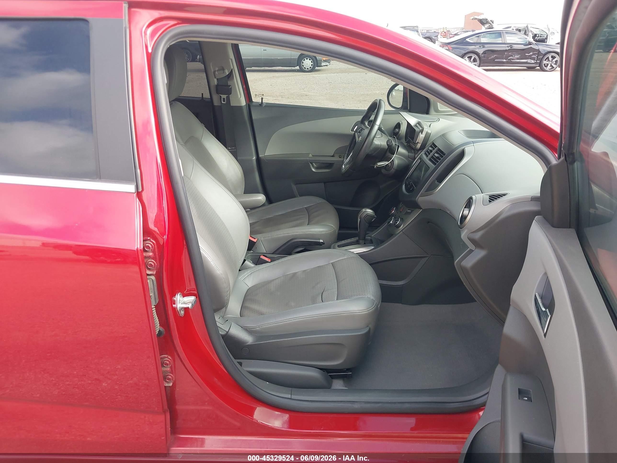 2013 Chevrolet Sonic Ltz Auto Red vin: 1G1JE6SB3D4220814