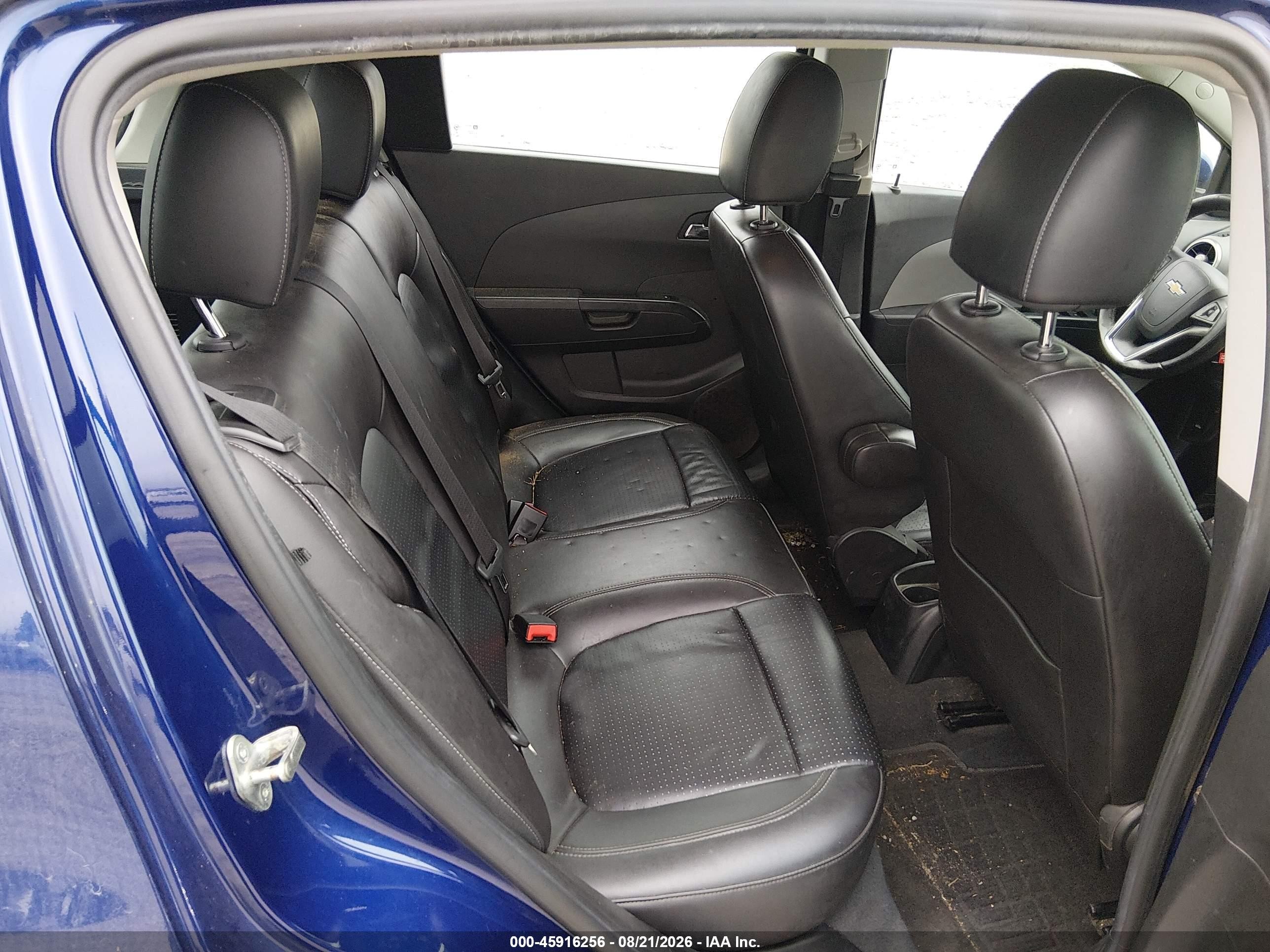 2014 Chevrolet Sonic Ltz Auto Blue vin: 1G1JE6SB3E4186908