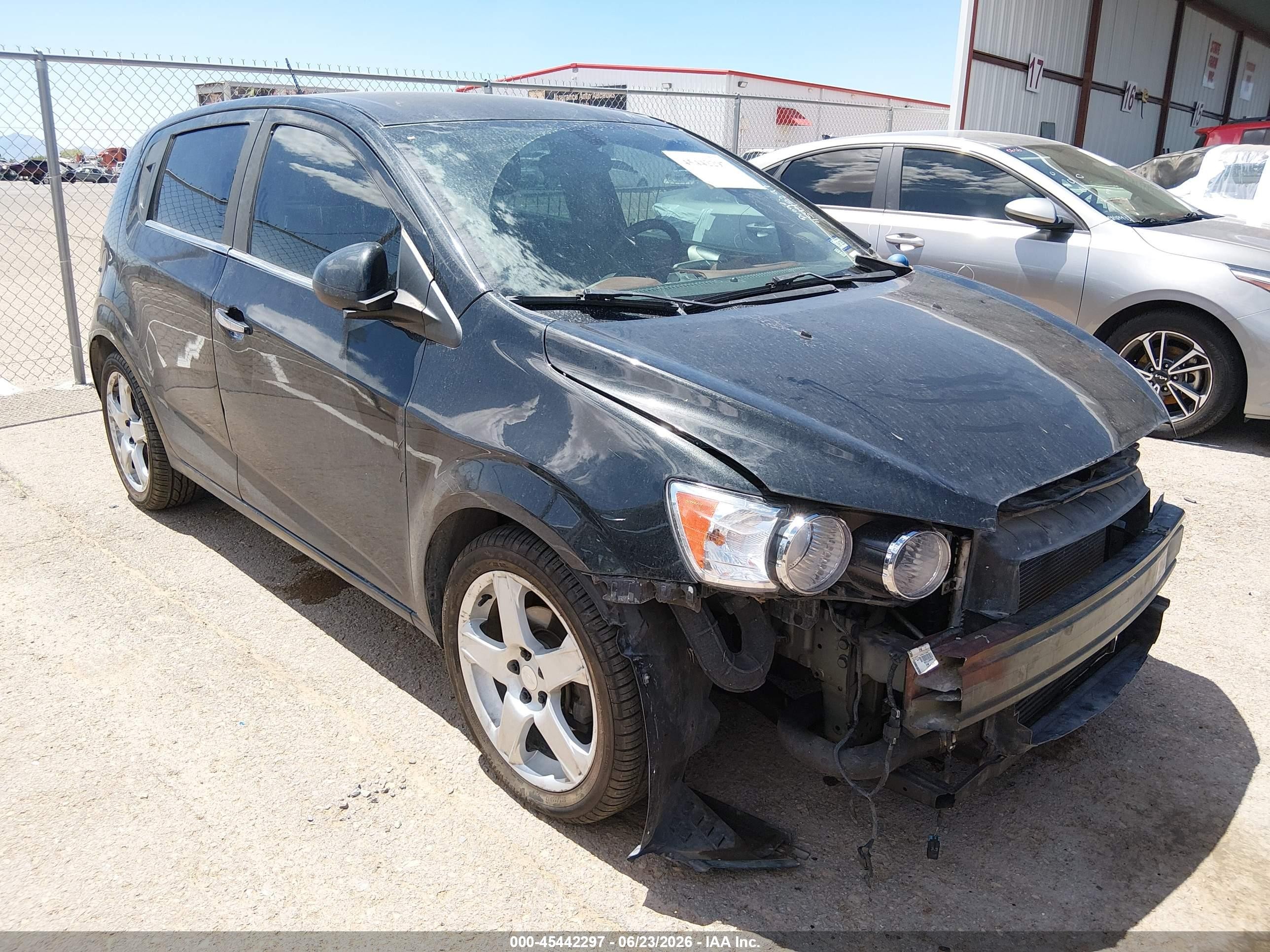 2015 Chevrolet Sonic Ltz Auto Black vin: 1G1JE6SB4F4104444