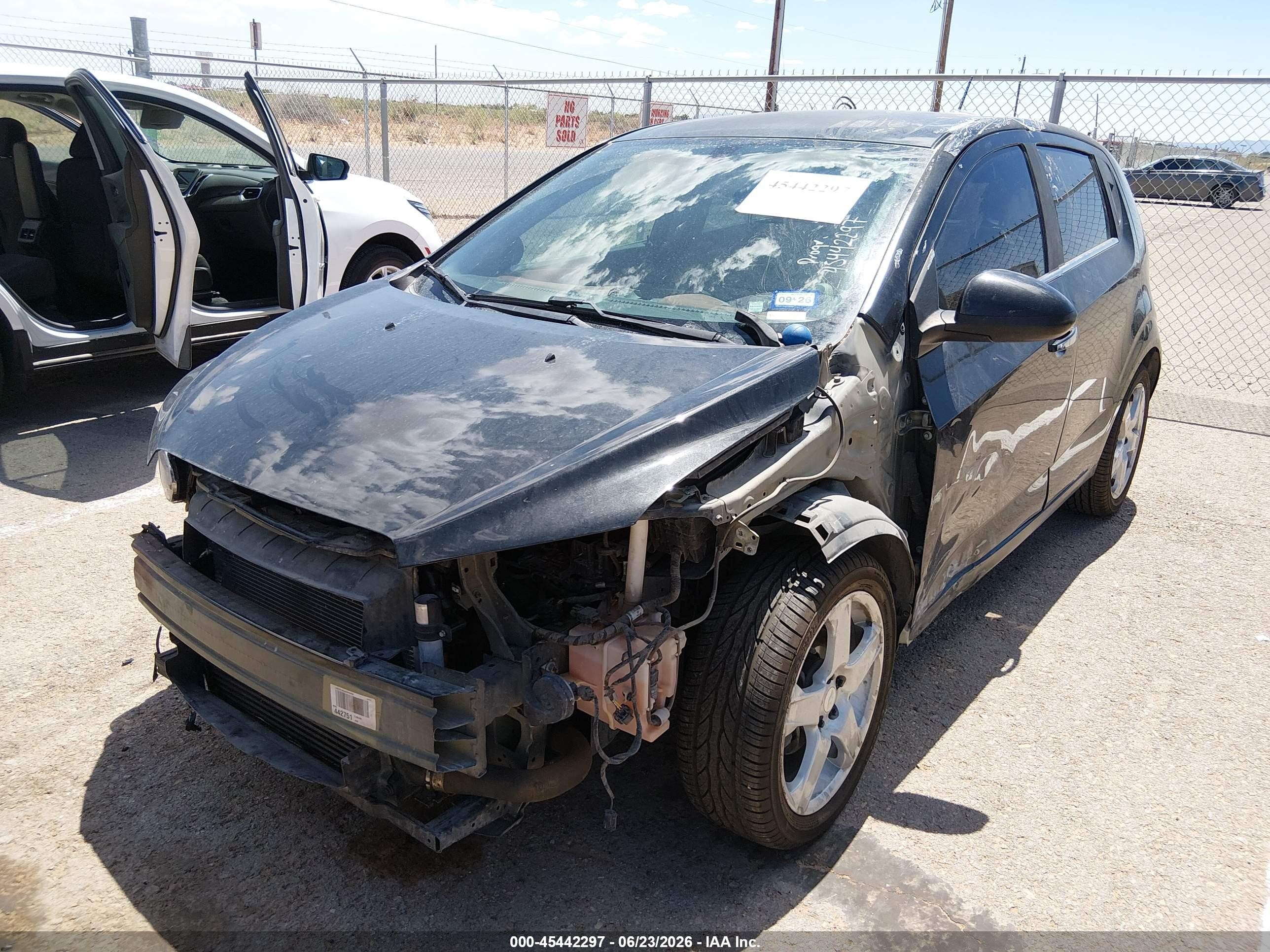 2015 Chevrolet Sonic Ltz Auto Black vin: 1G1JE6SB4F4104444