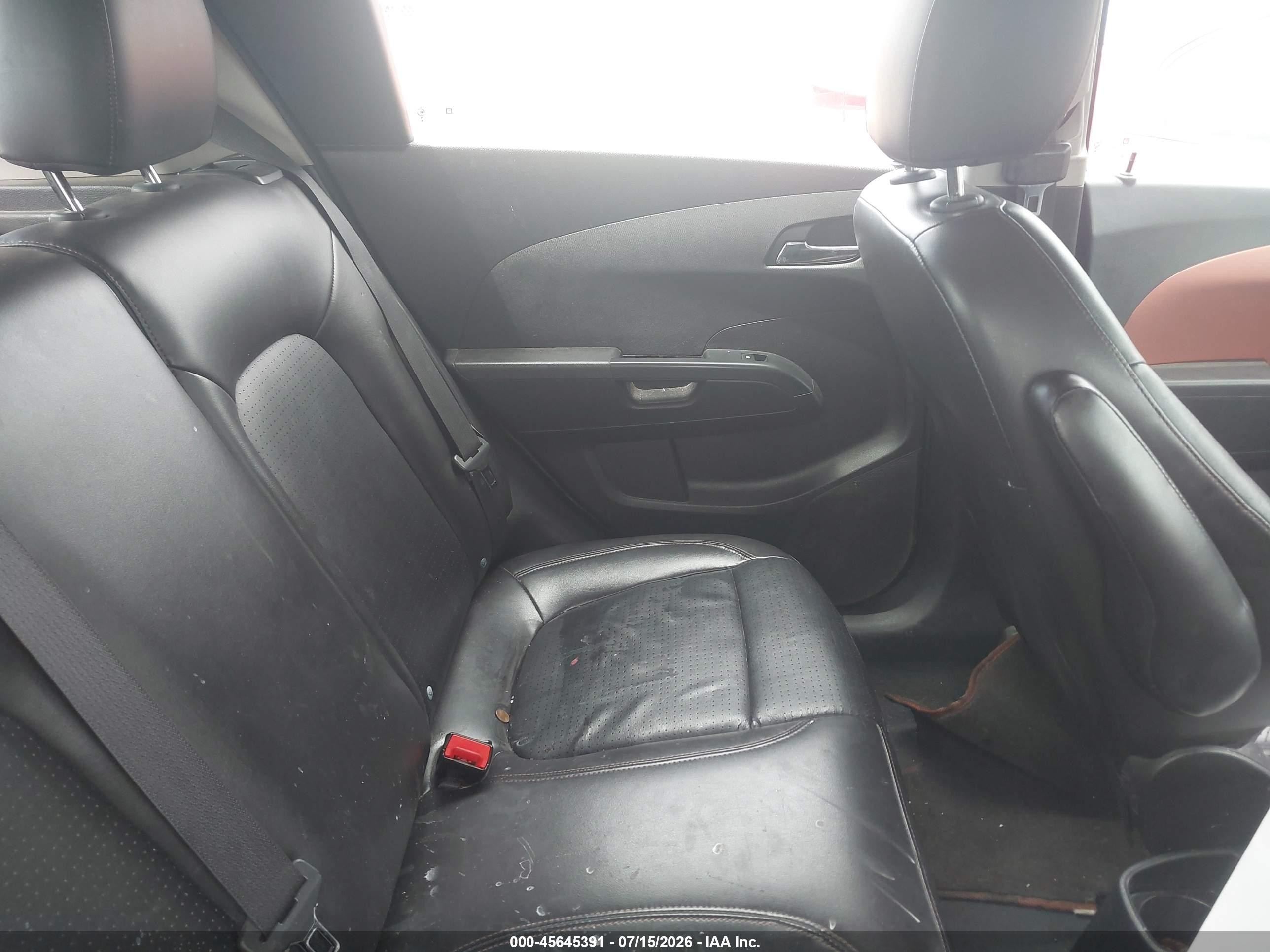 2015 Chevrolet Sonic Ltz Auto Черный vin: 1G1JE6SB5F4124993