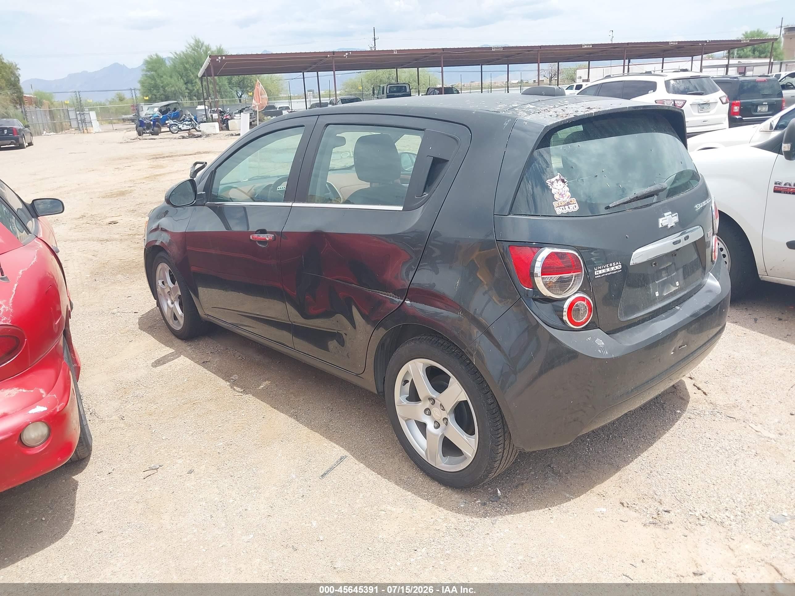 2015 Chevrolet Sonic Ltz Auto Черный vin: 1G1JE6SB5F4124993