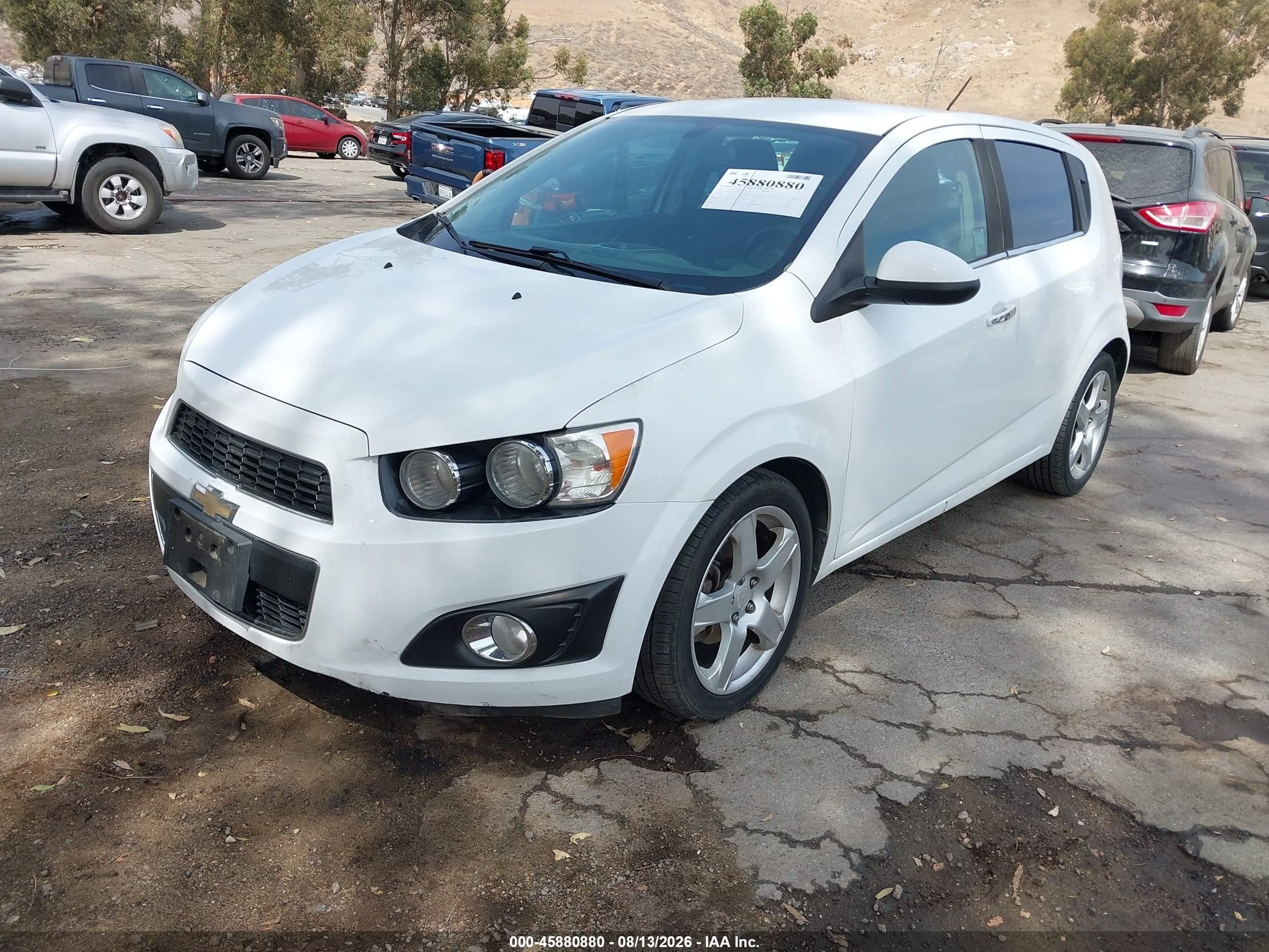 2015 Chevrolet Sonic Ltz Auto White vin: 1G1JE6SB5F4166323