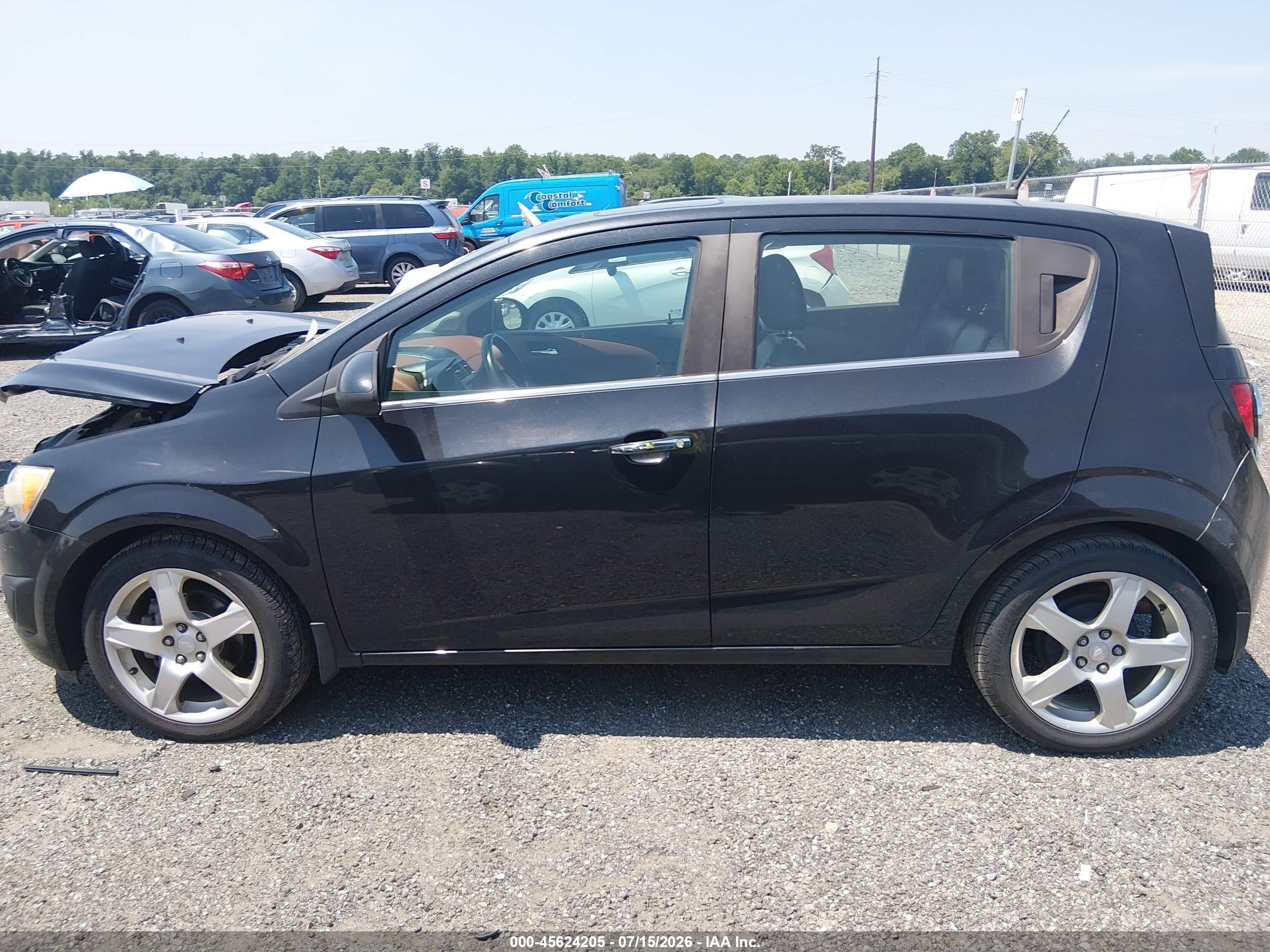 2013 Chevrolet Sonic Ltz Auto Gray vin: 1G1JE6SB6D4229345