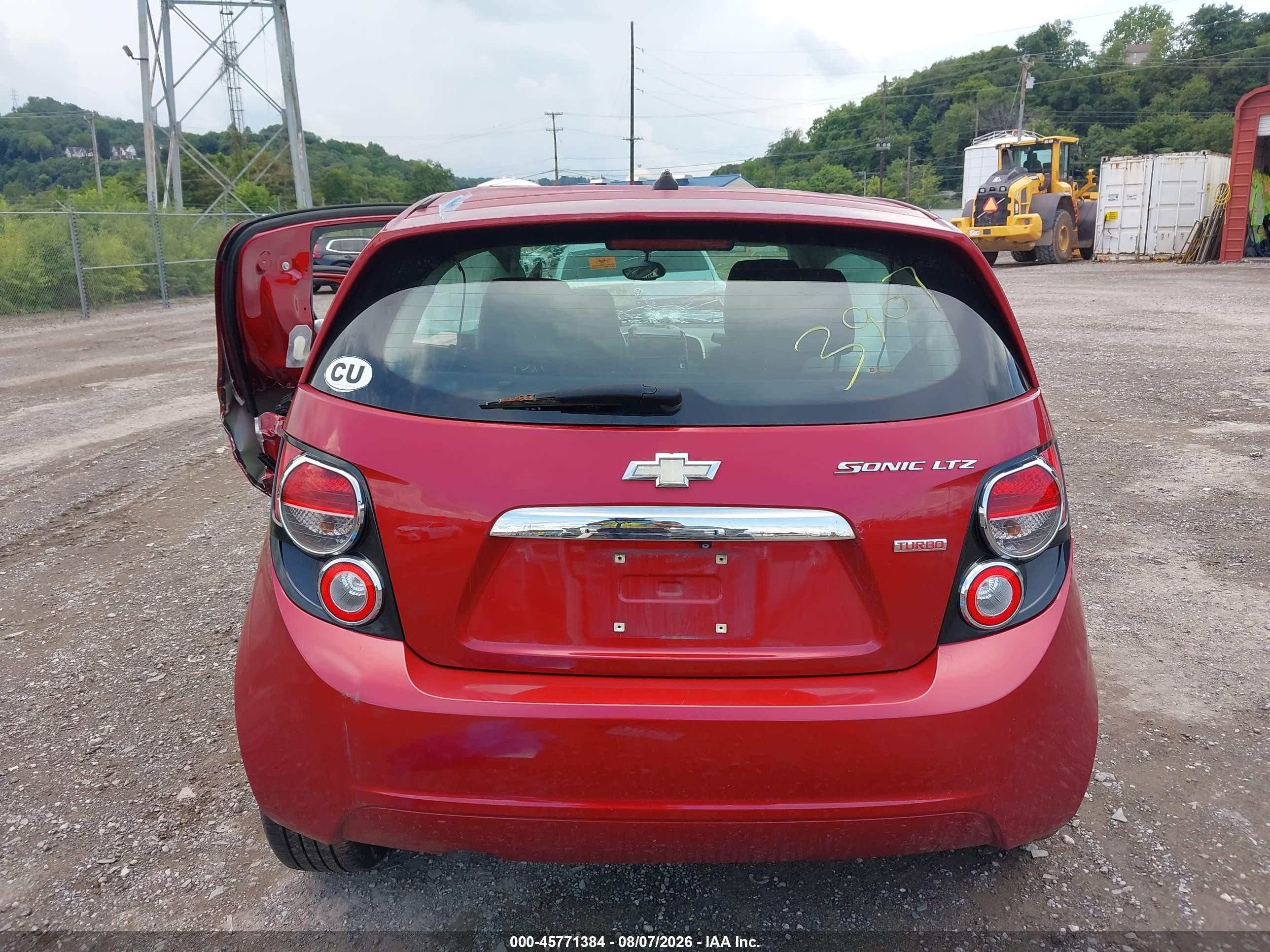 2014 Chevrolet Sonic Ltz Auto Red vin: 1G1JE6SB6E4143907