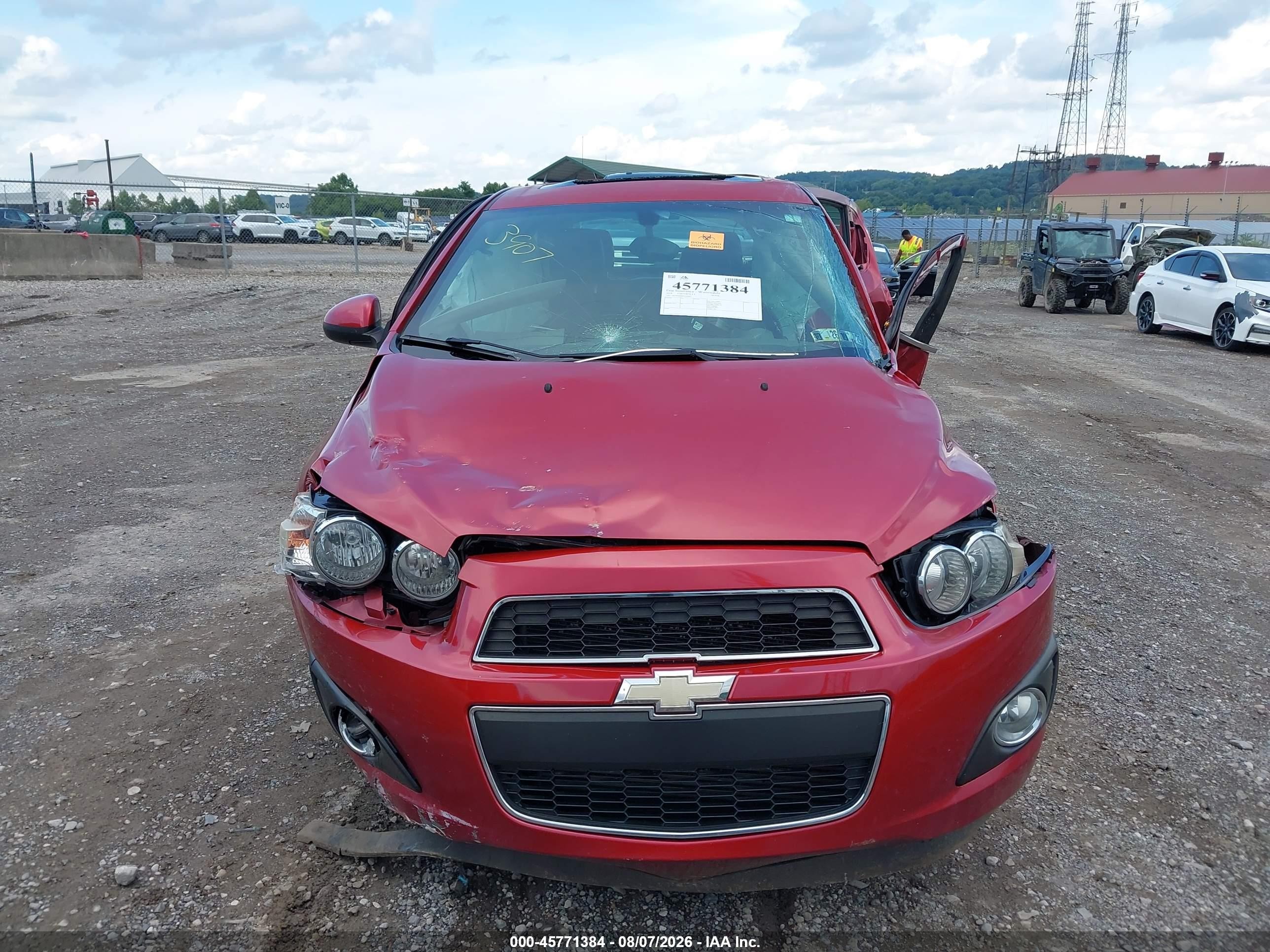 2014 Chevrolet Sonic Ltz Auto Red vin: 1G1JE6SB6E4143907