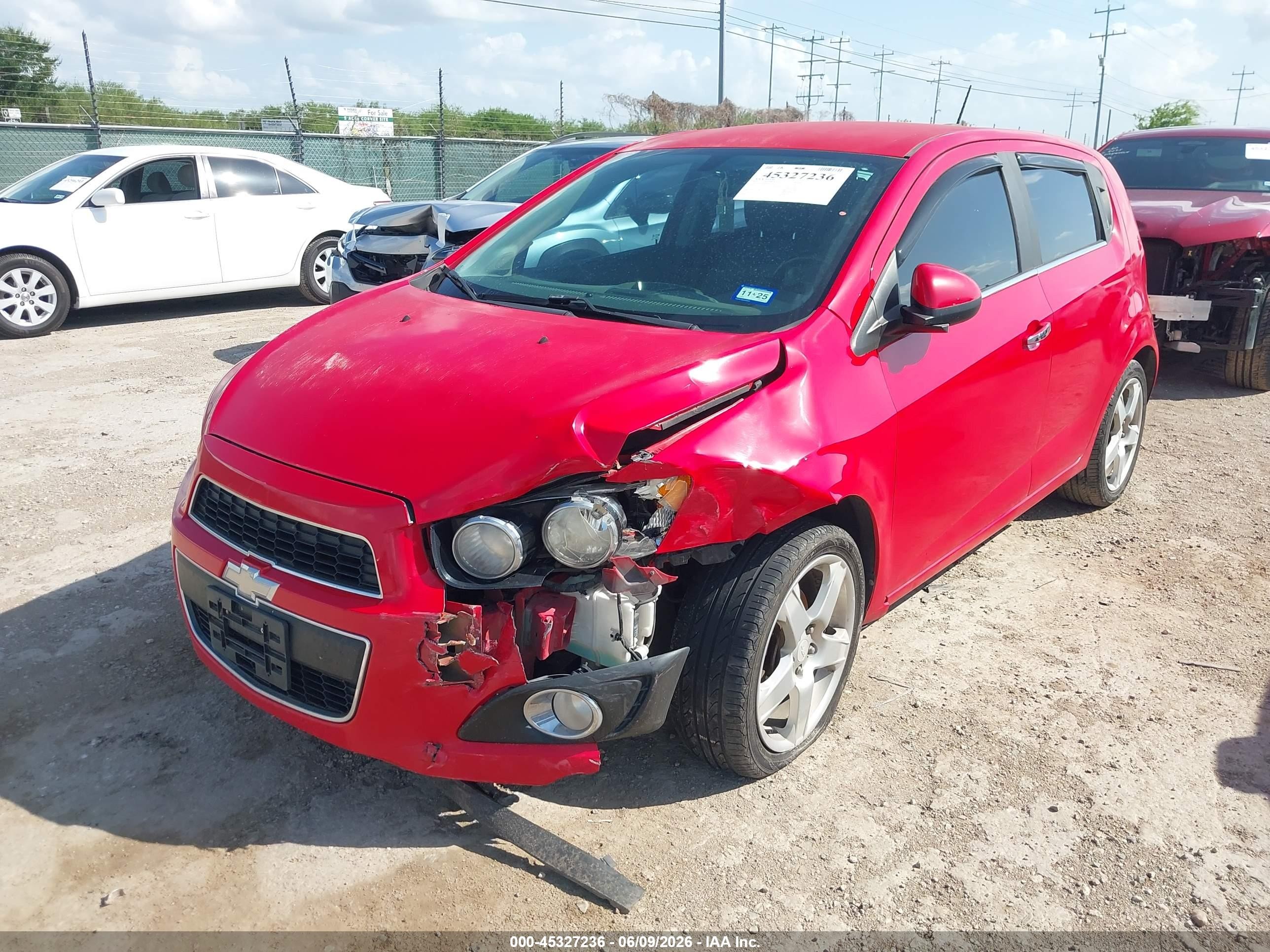 2015 Chevrolet Sonic Ltz Auto Красный vin: 1G1JE6SB6F4187410