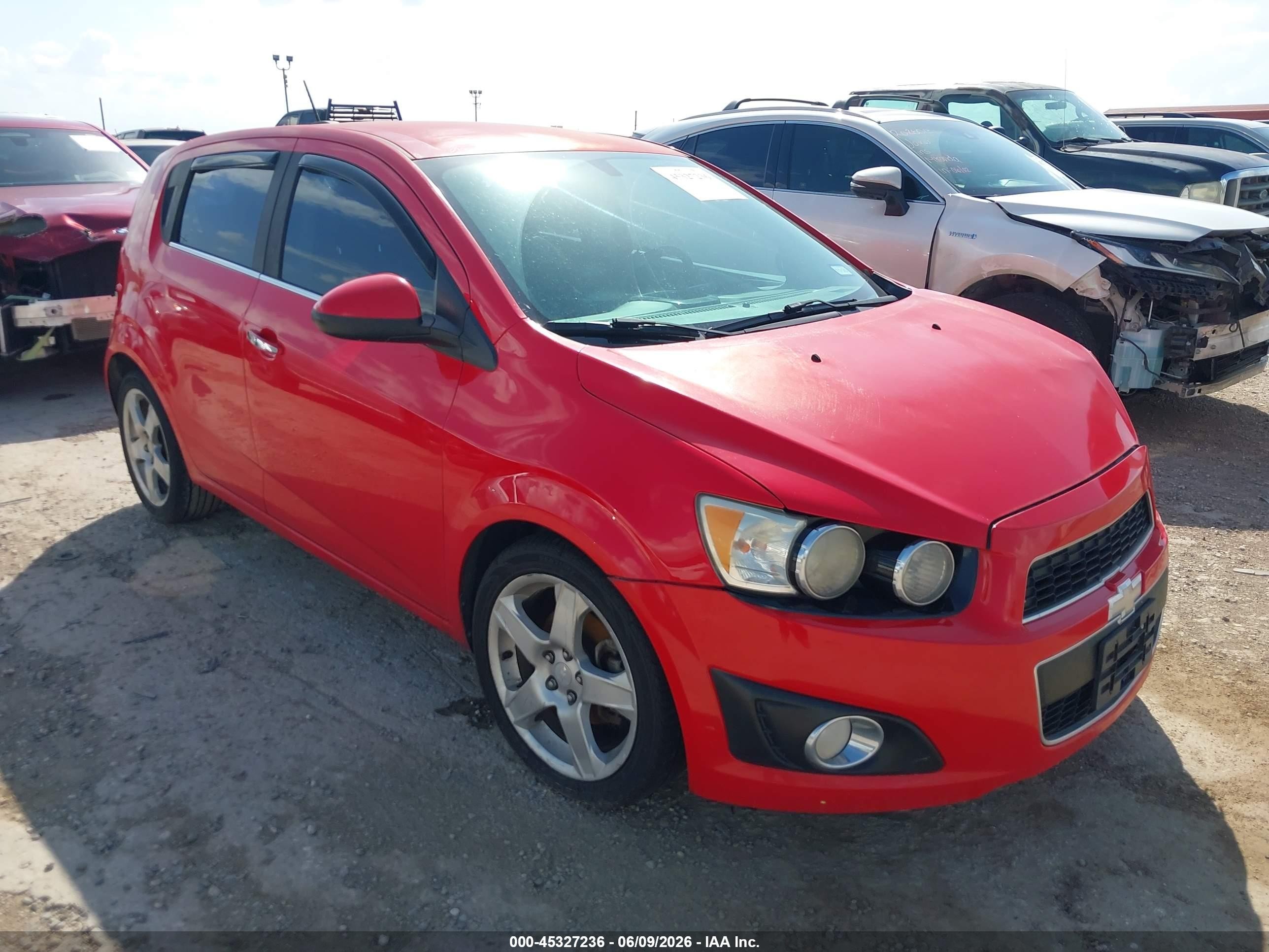 2015 Chevrolet Sonic Ltz Auto Red vin: 1G1JE6SB6F4187410