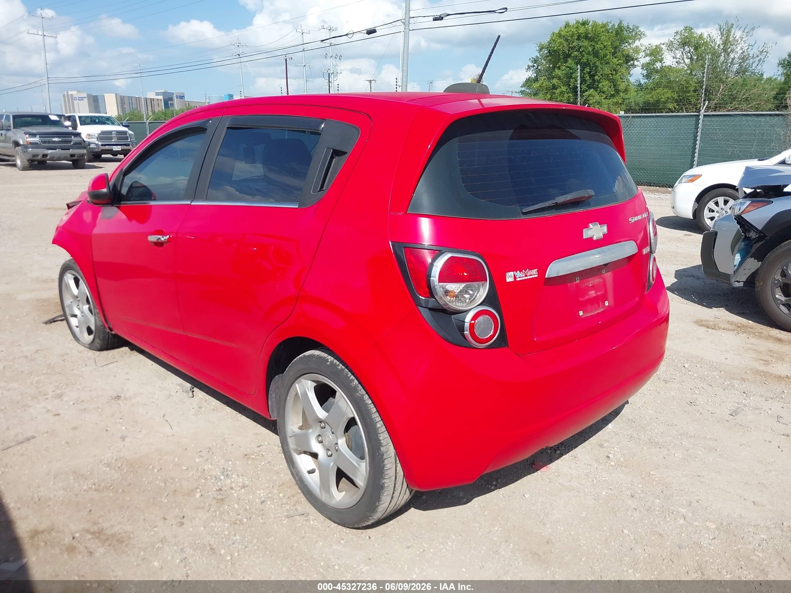 2015 Chevrolet Sonic Ltz Auto Красный vin: 1G1JE6SB6F4187410