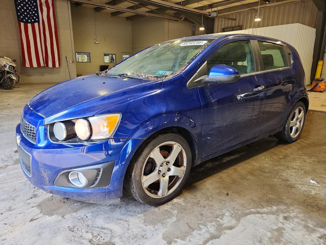 2014 Chevrolet Sonic Ltz Blue vin: 1G1JE6SB7E4184627