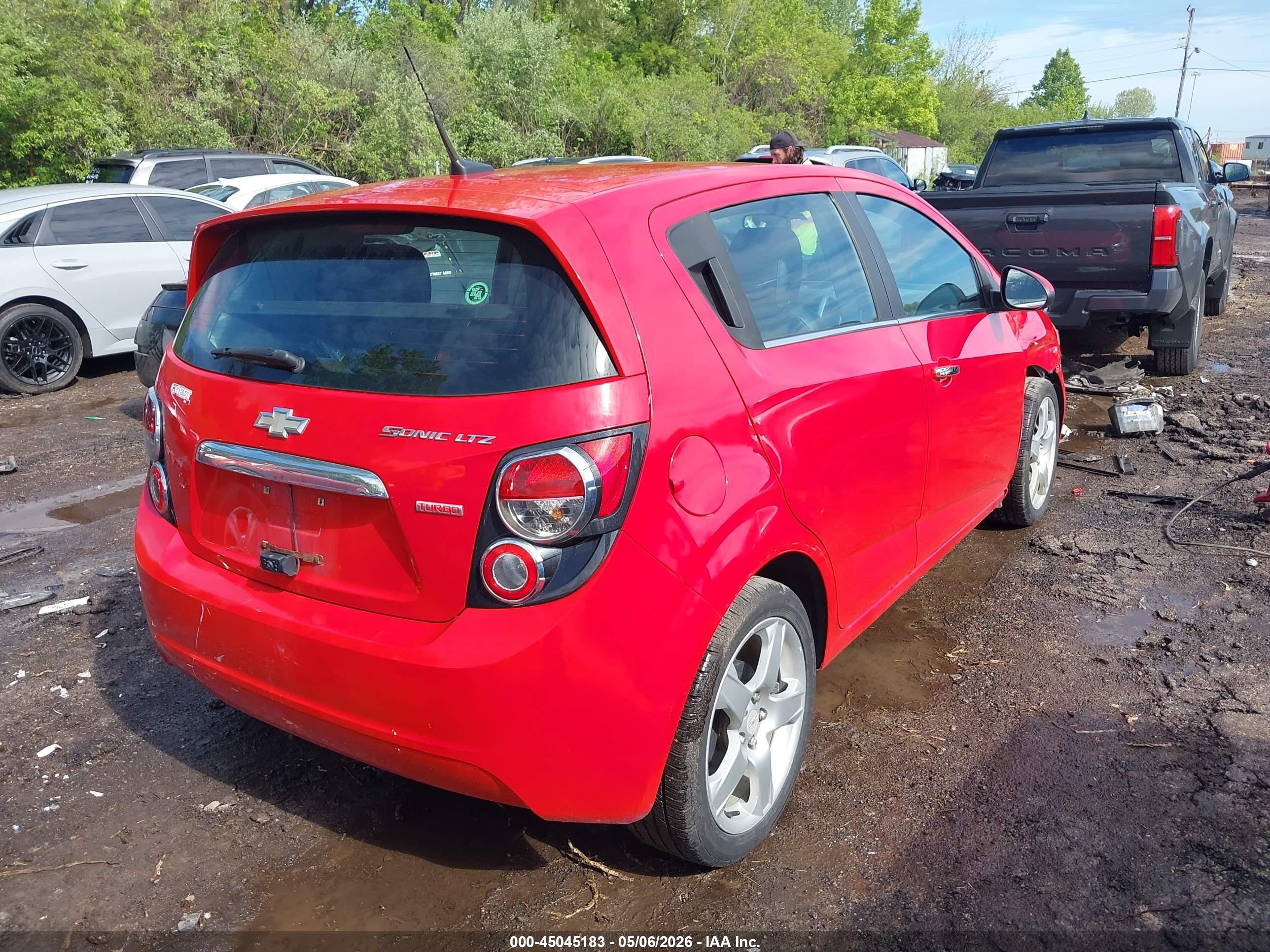 2012 Chevrolet Sonic 2lz Red vin: 1G1JE6SB8C4162214