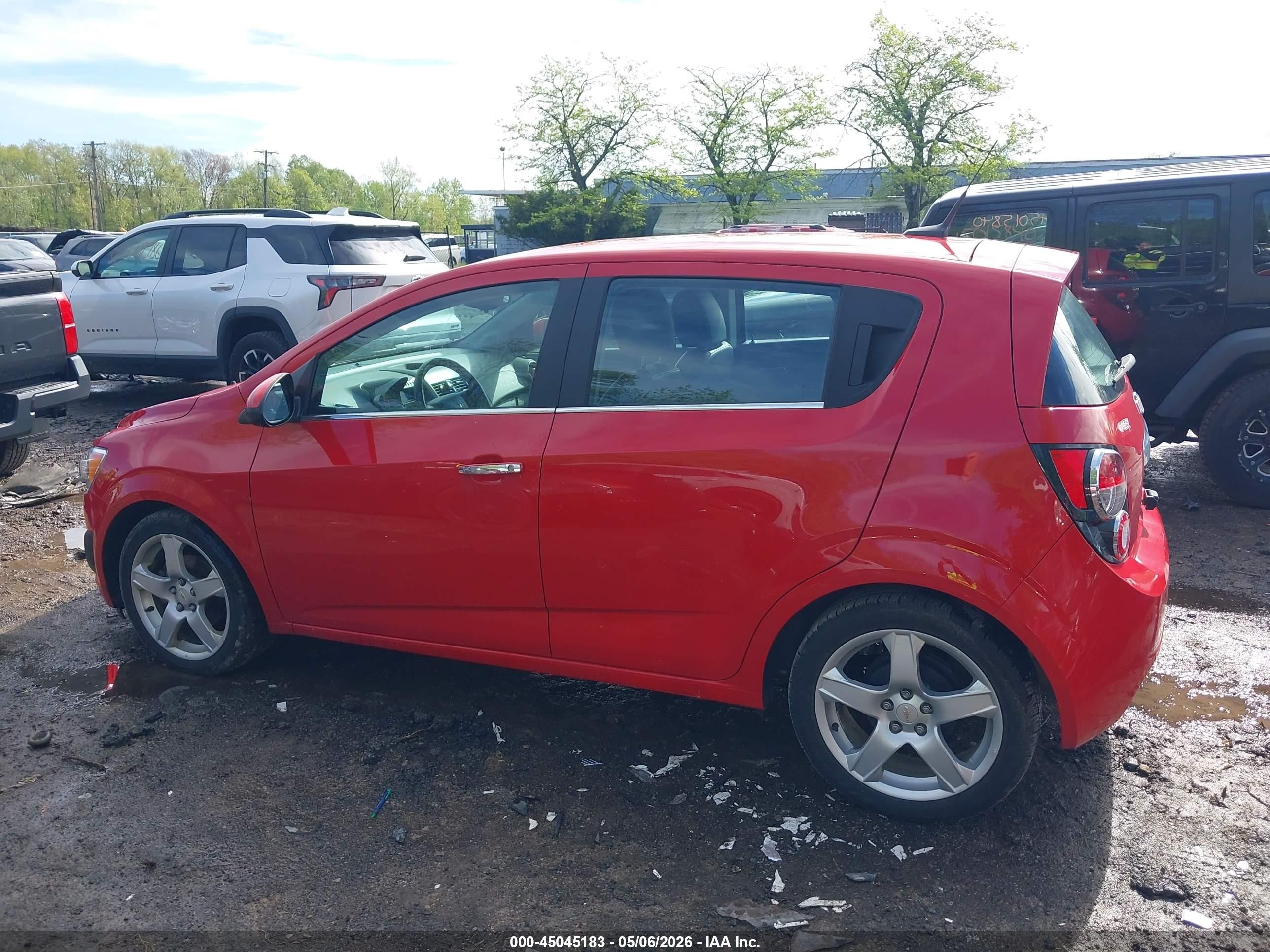 2012 Chevrolet Sonic 2lz Red vin: 1G1JE6SB8C4162214