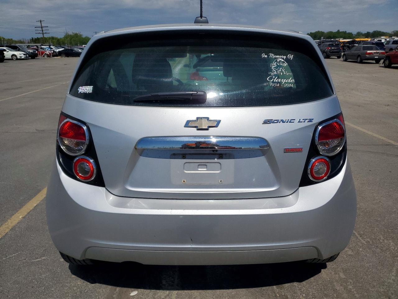 2015 Chevrolet Sonic Ltz Silver vin: 1G1JE6SB8F4100087