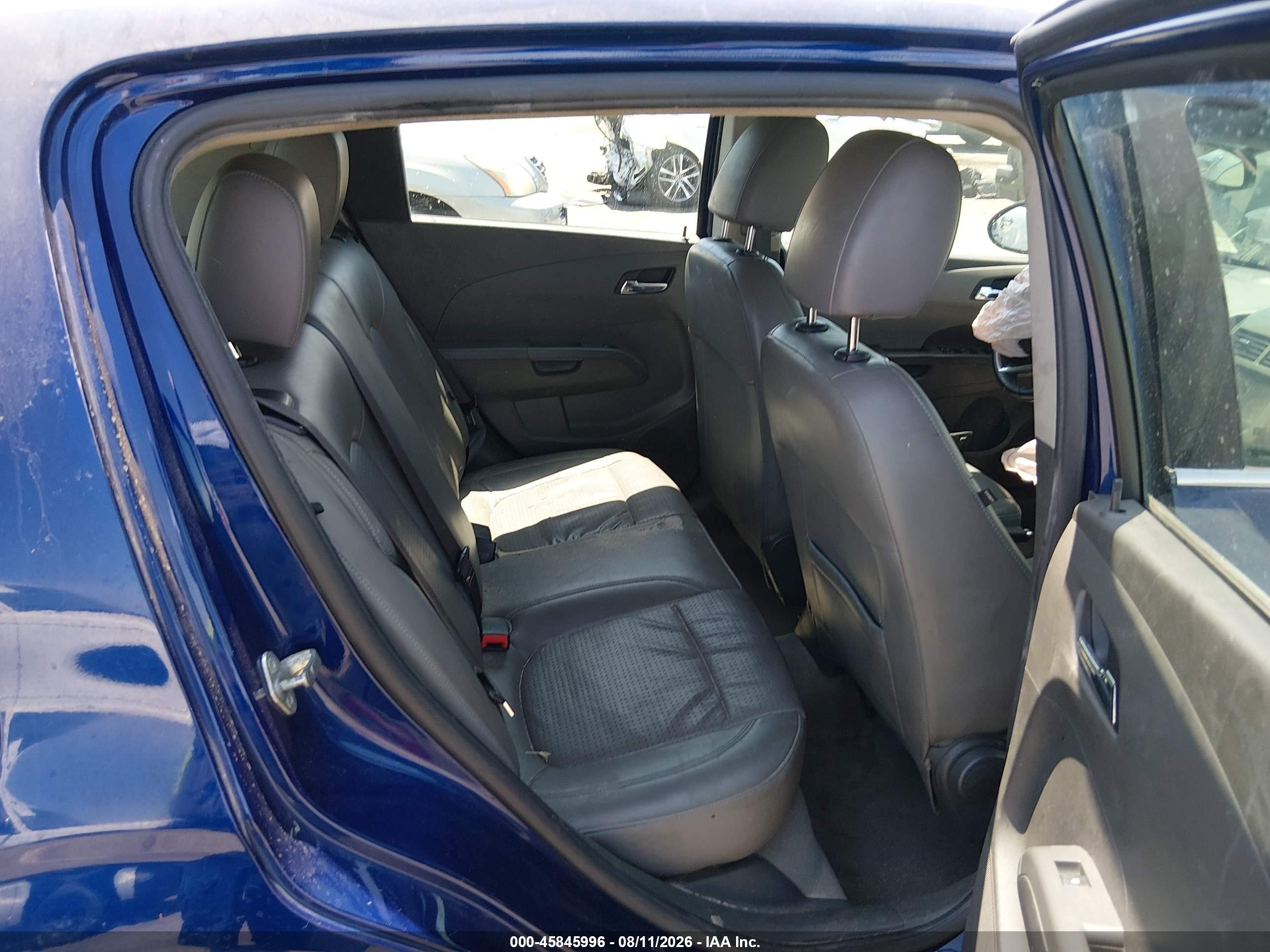 2014 Chevrolet Sonic Ltz Auto Dark Blue vin: 1G1JE6SB9E4130438
