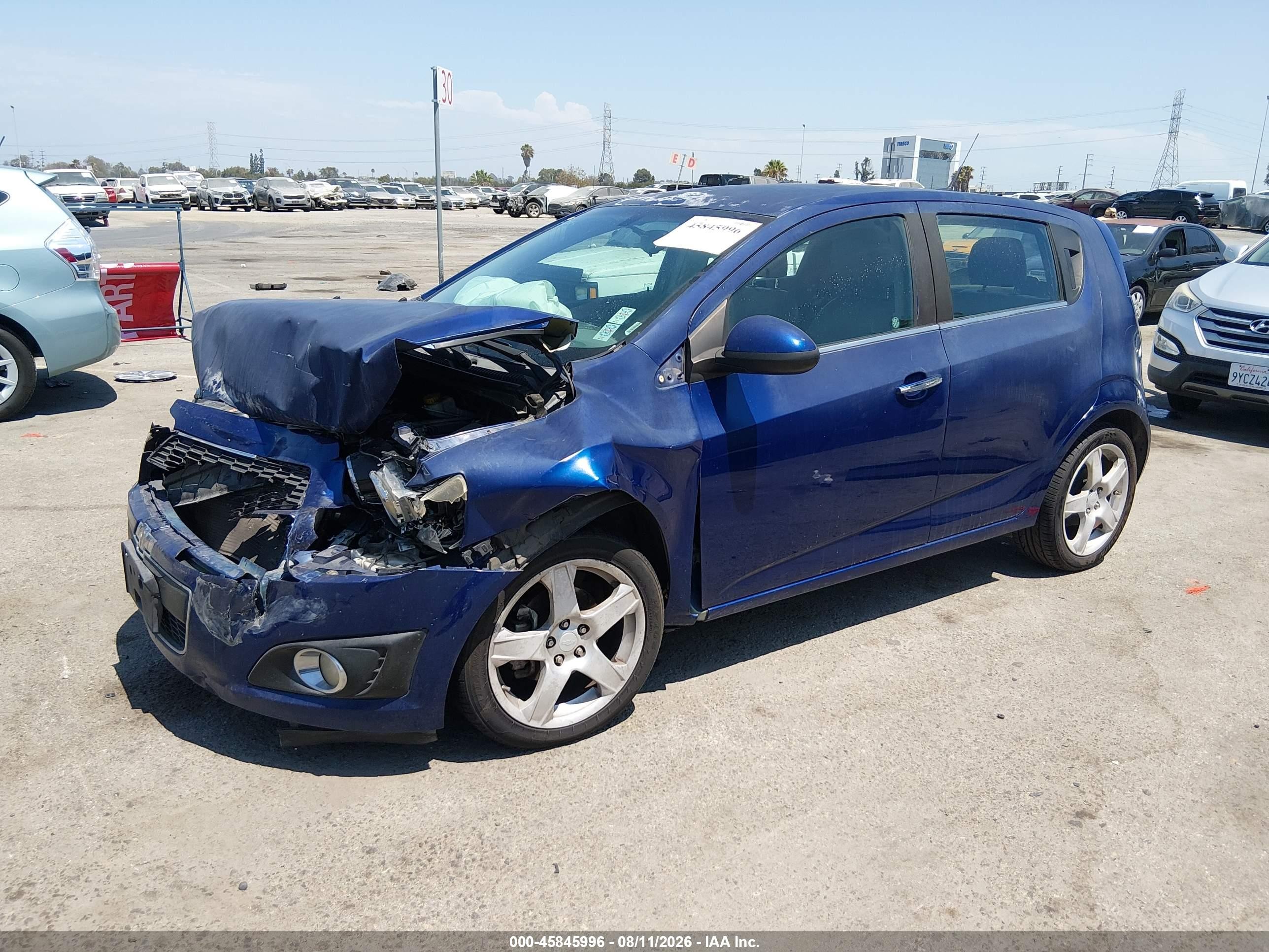 2014 Chevrolet Sonic Ltz Auto Dark Blue vin: 1G1JE6SB9E4130438