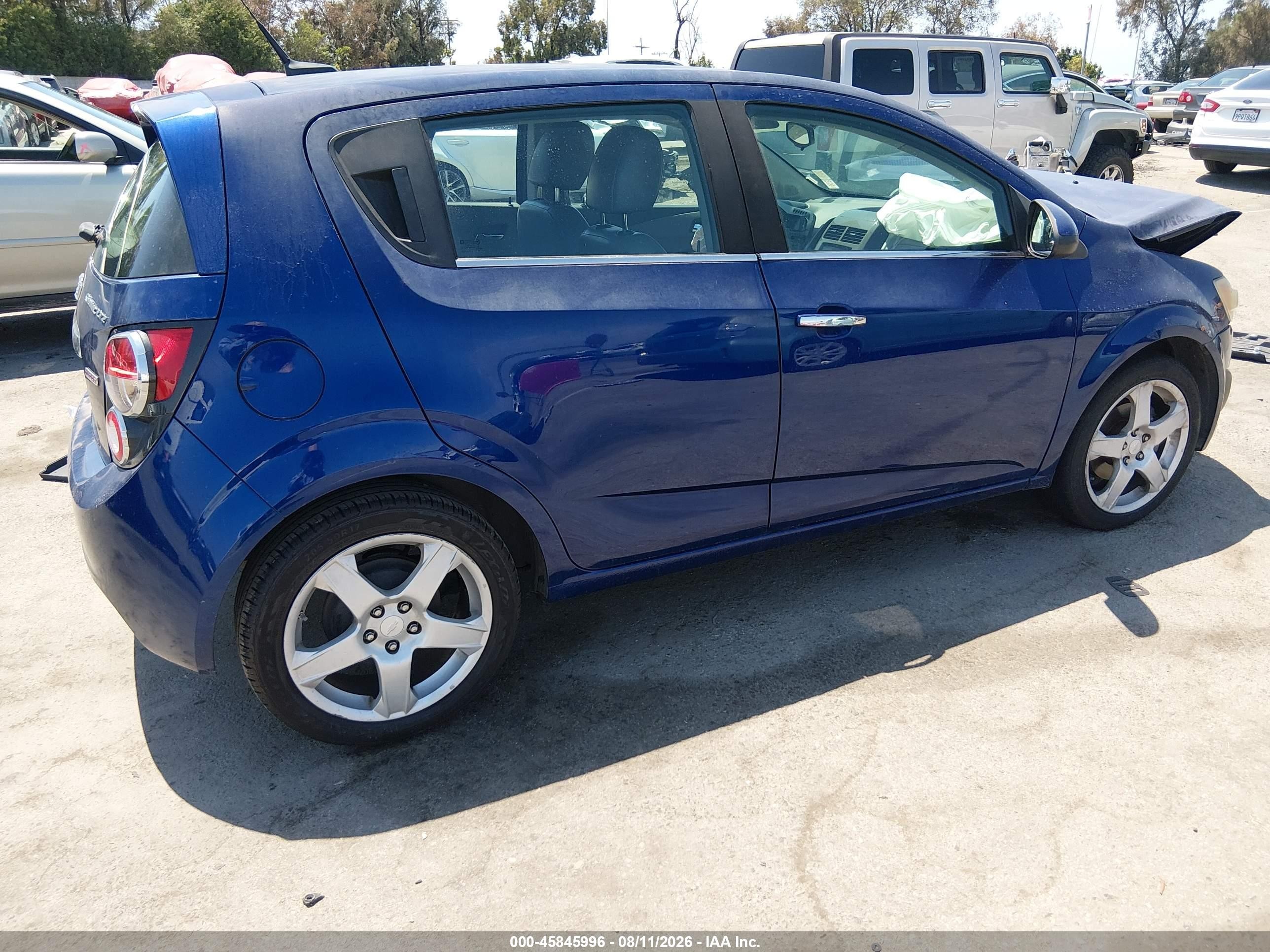 2014 Chevrolet Sonic Ltz Auto Dark Blue vin: 1G1JE6SB9E4130438