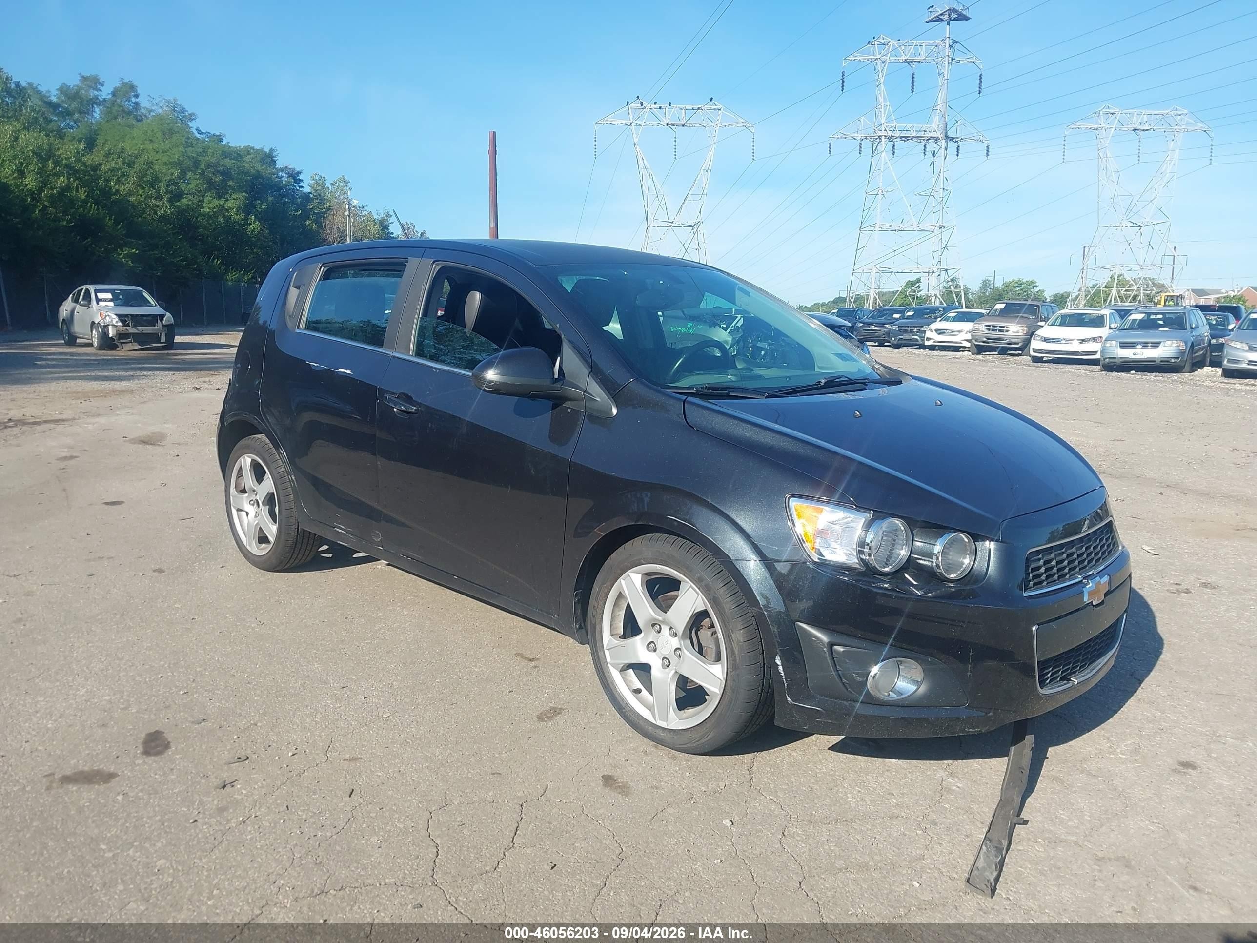2015 Chevrolet Sonic Ltz Auto Black vin: 1G1JE6SB9F4203549