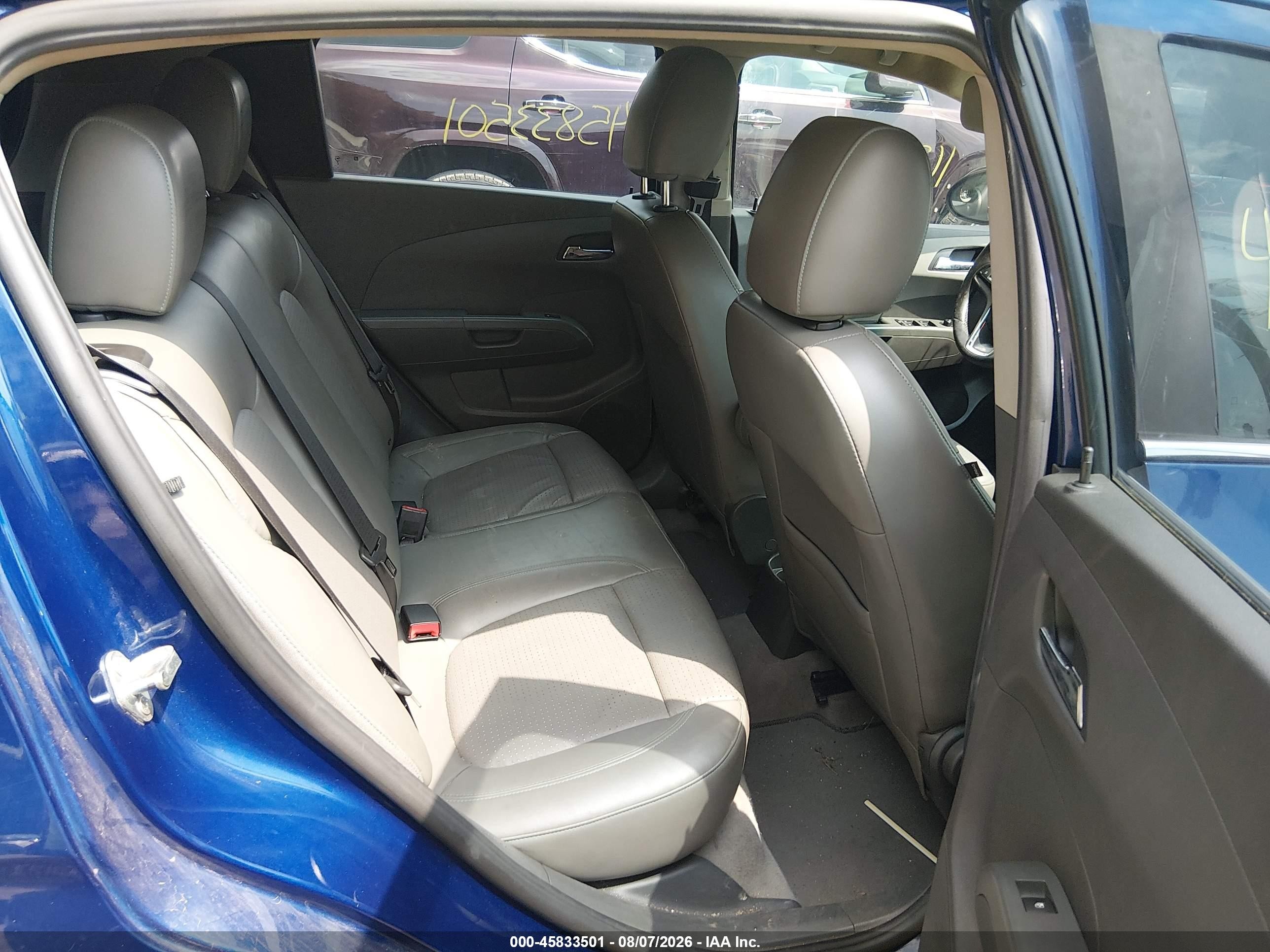 2014 Chevrolet Sonic Ltz Auto Blue vin: 1G1JE6SBXE4213067
