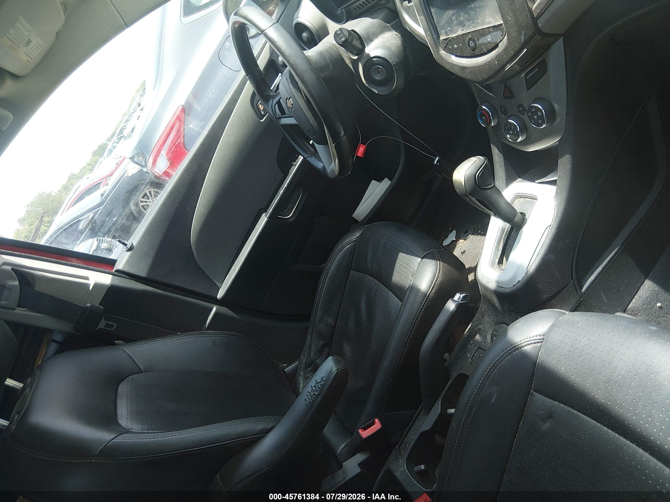 2015 Chevrolet Sonic Ltz Auto Красный vin: 1G1JE6SBXF4108062