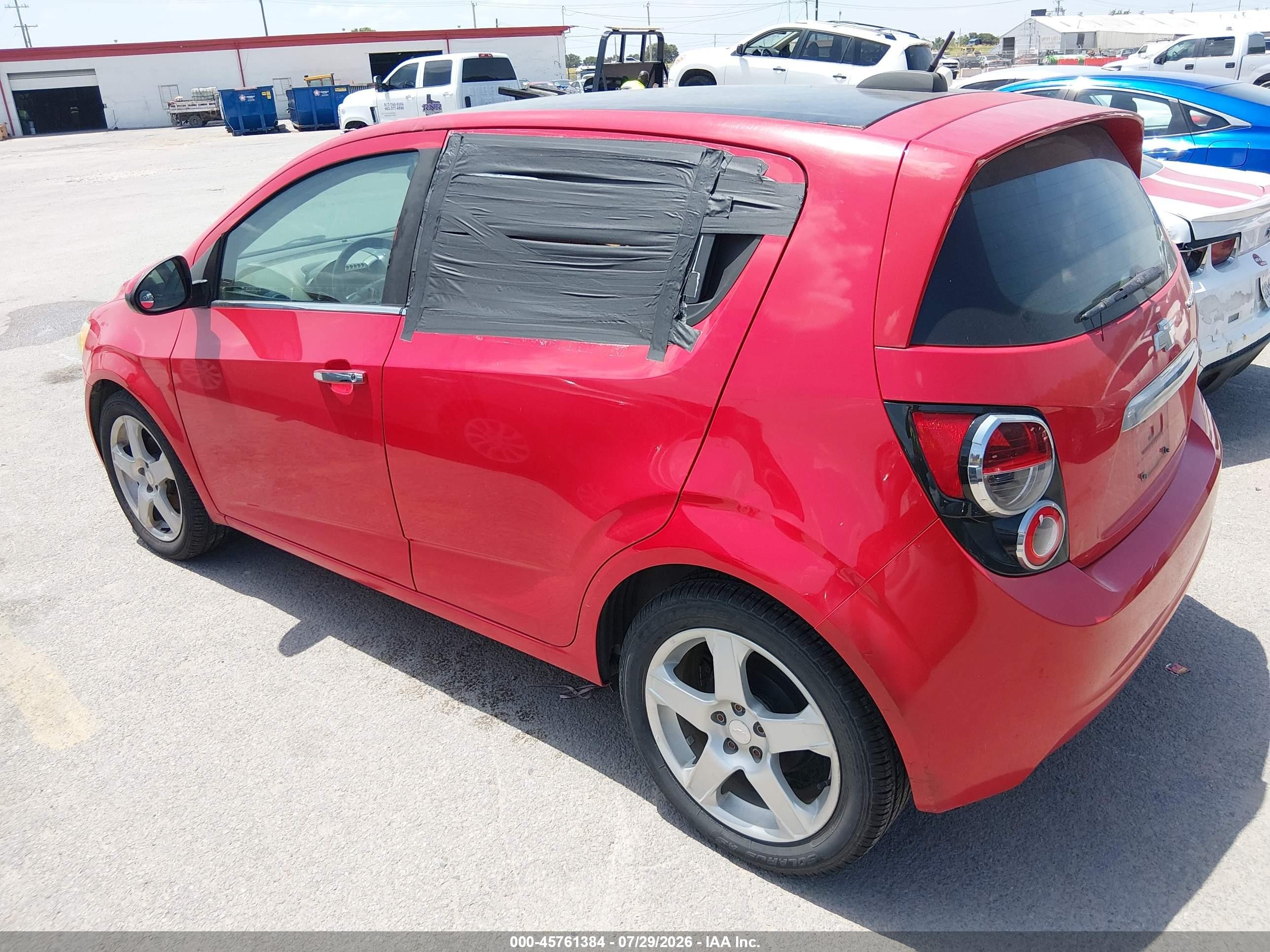 2015 Chevrolet Sonic Ltz Auto Красный vin: 1G1JE6SBXF4108062