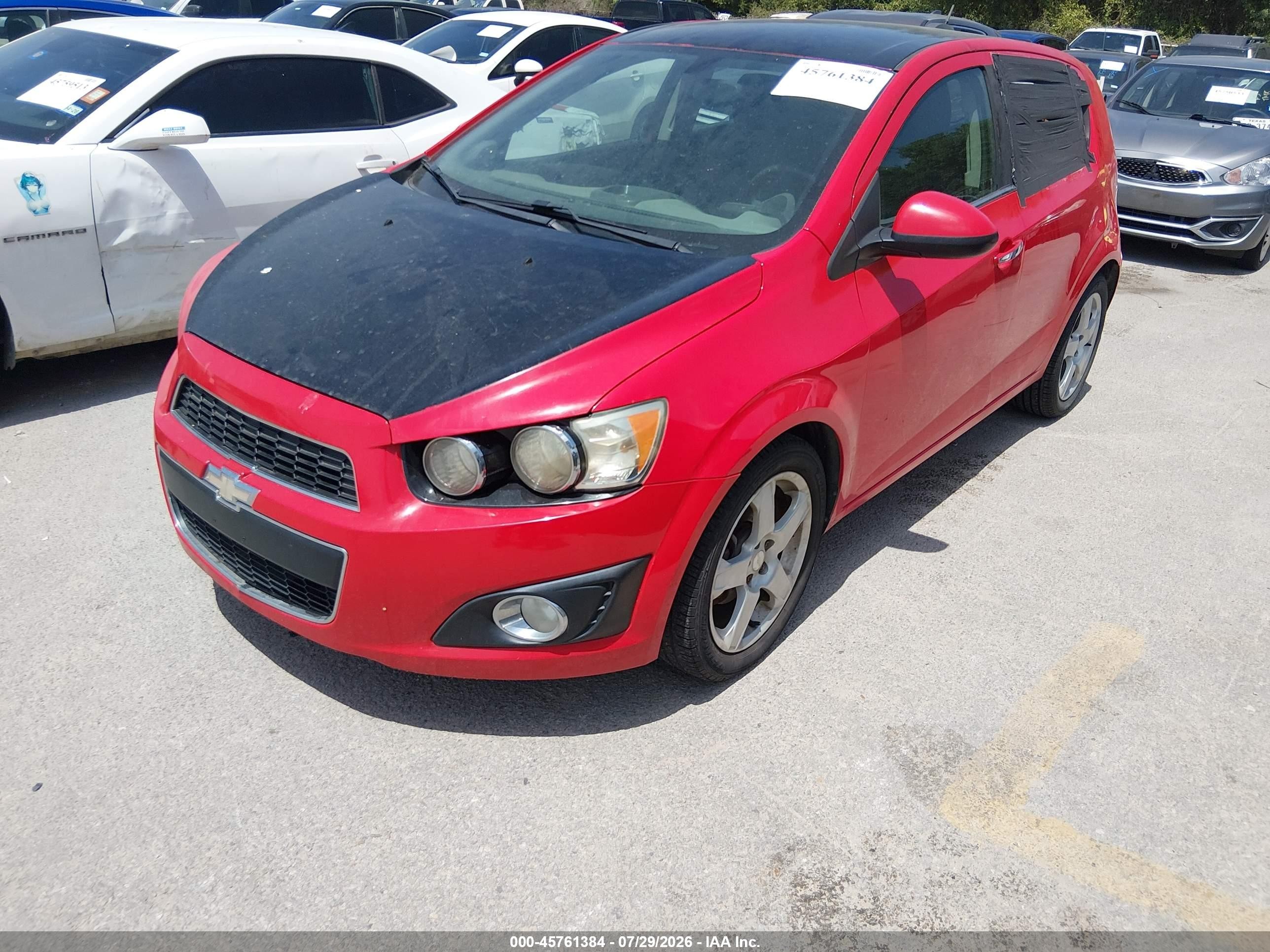 2015 Chevrolet Sonic Ltz Auto Красный vin: 1G1JE6SBXF4108062