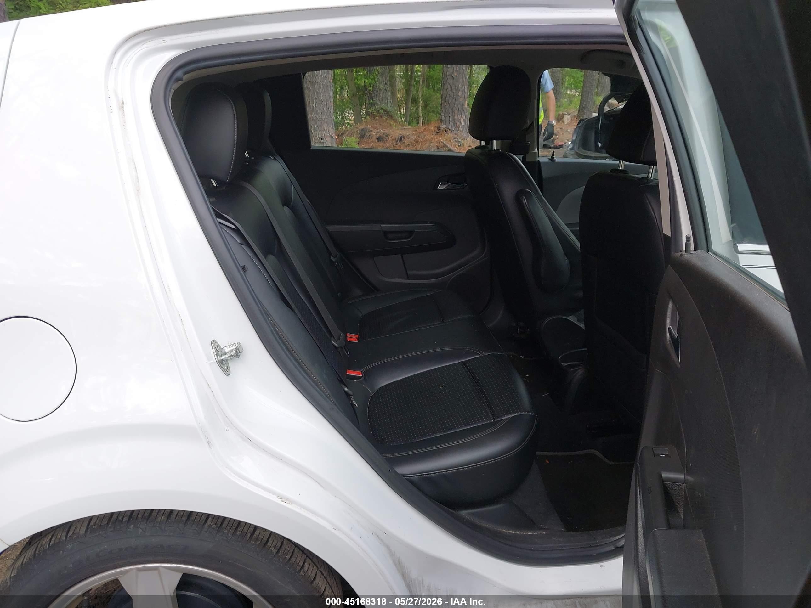 2012 Chevrolet Sonic 2lz White vin: 1G1JE6SH3C4129187