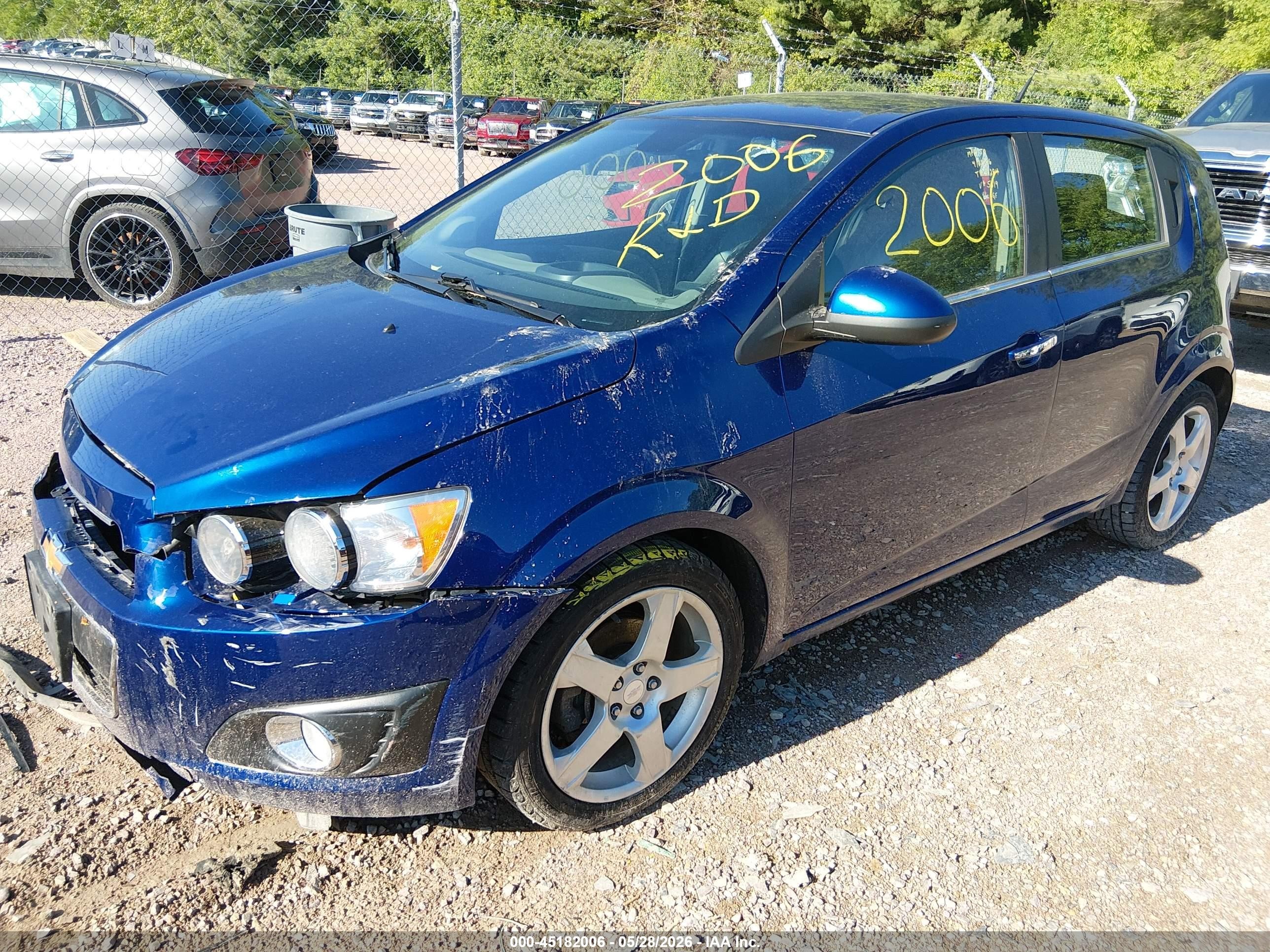2013 Chevrolet Sonic Ltz Auto Blue vin: 1G1JE6SH3D4175619