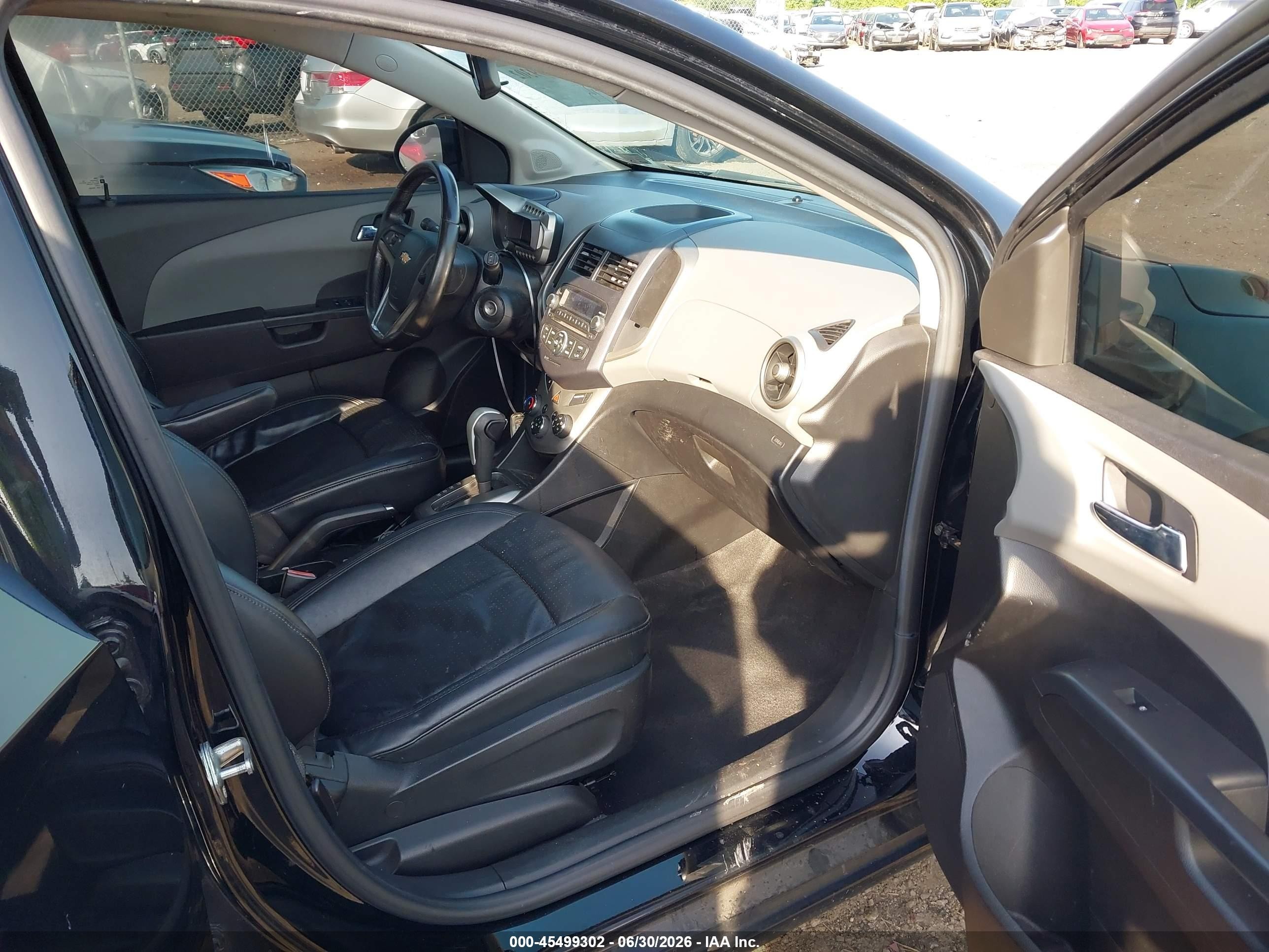 2012 Chevrolet Sonic 2lz Черный vin: 1G1JE6SH4C4144166