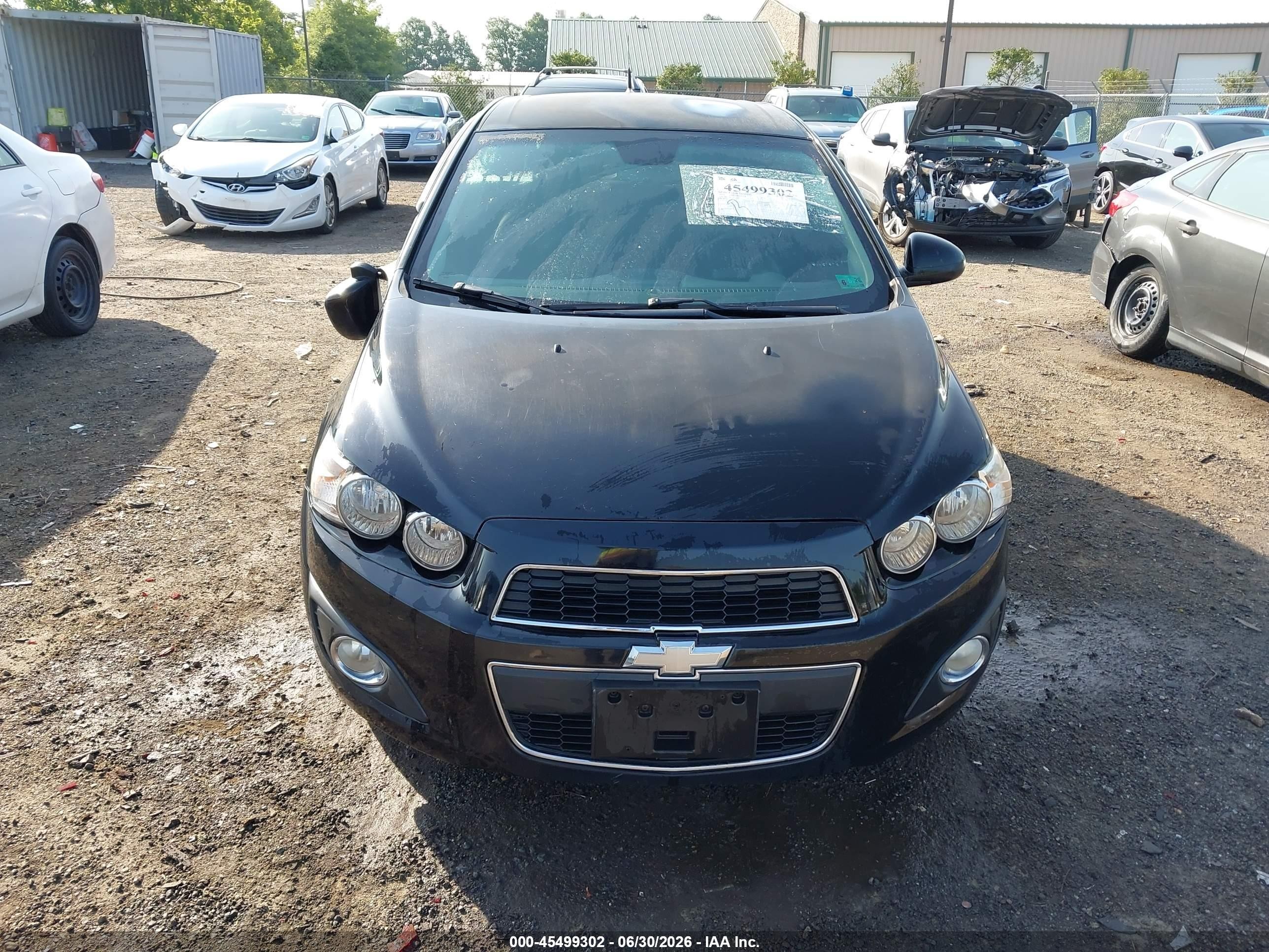 2012 Chevrolet Sonic 2lz Черный vin: 1G1JE6SH4C4144166