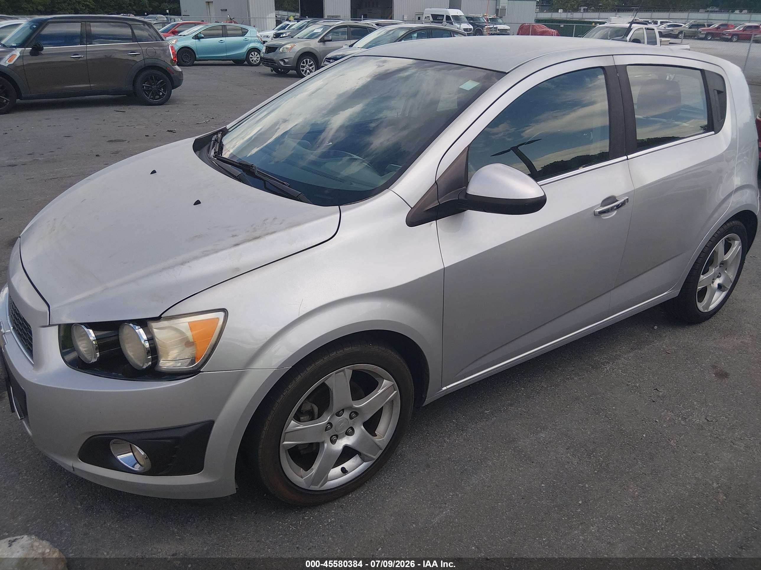 2013 Chevrolet Sonic Ltz Auto Silver vin: 1G1JE6SH4D4182644