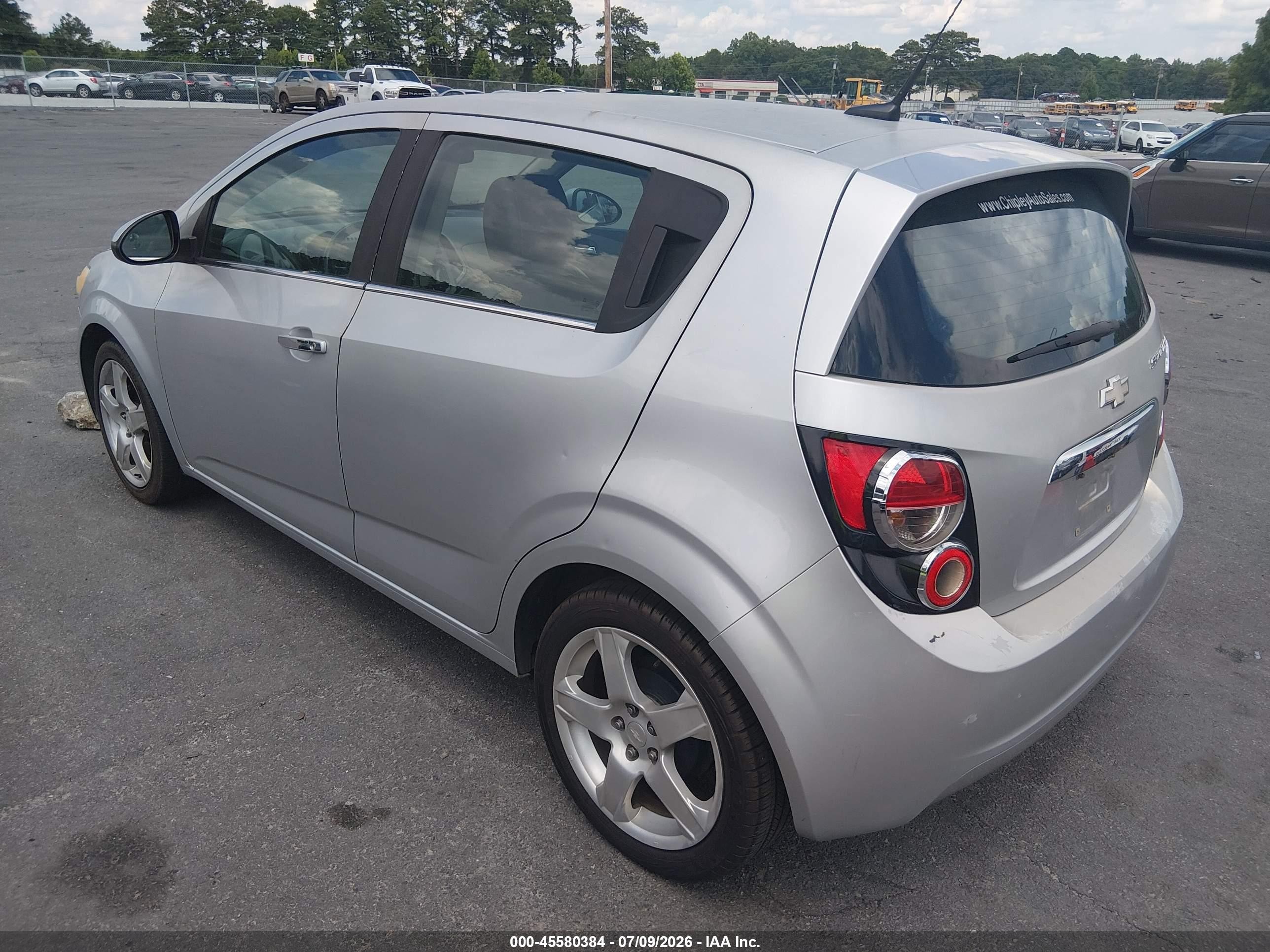 2013 Chevrolet Sonic Ltz Auto Silver vin: 1G1JE6SH4D4182644