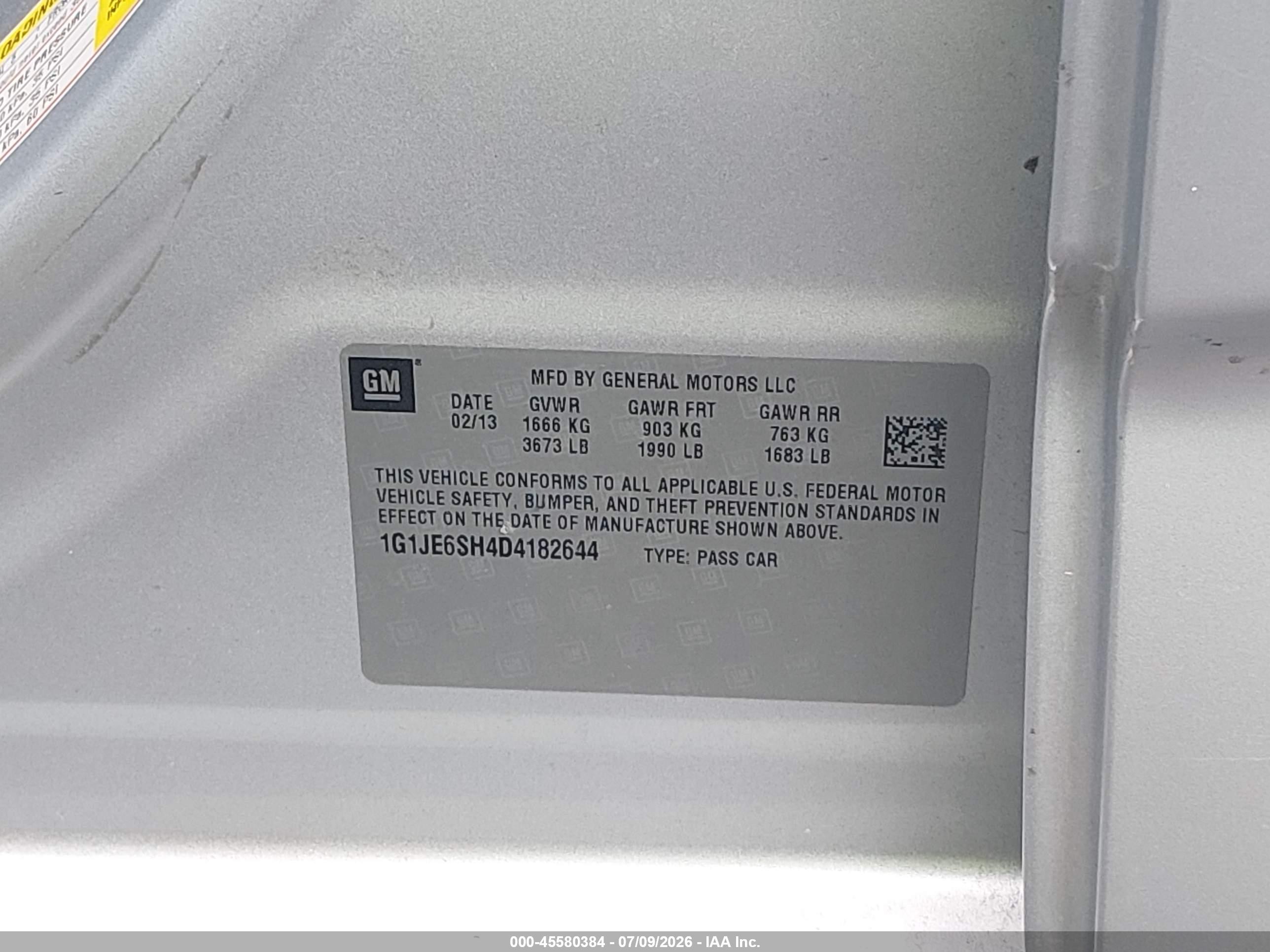 2013 Chevrolet Sonic Ltz Auto Silver vin: 1G1JE6SH4D4182644