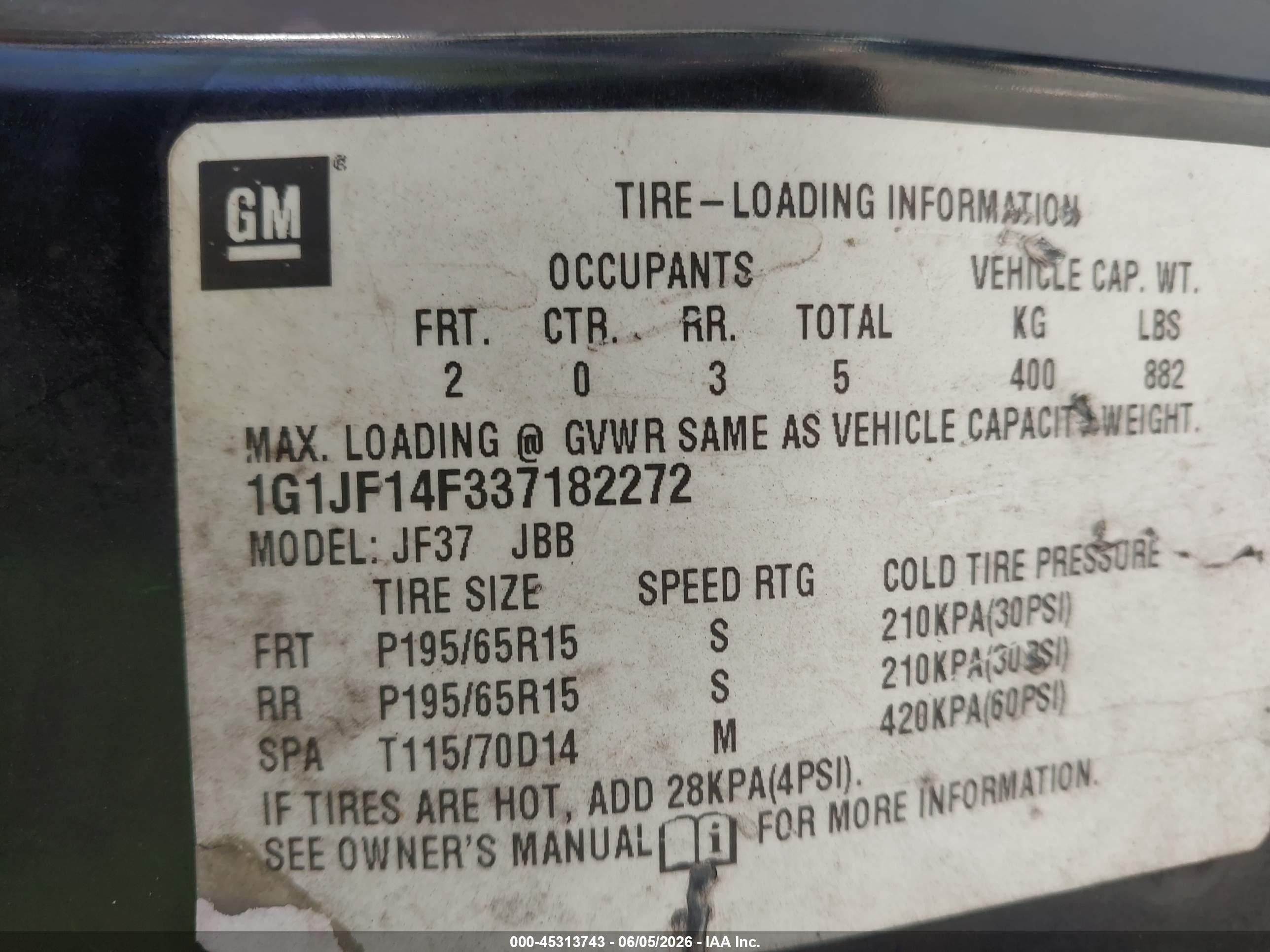 2003 Chevrolet Cavalier Ls Black vin: 1G1JF14F337182272