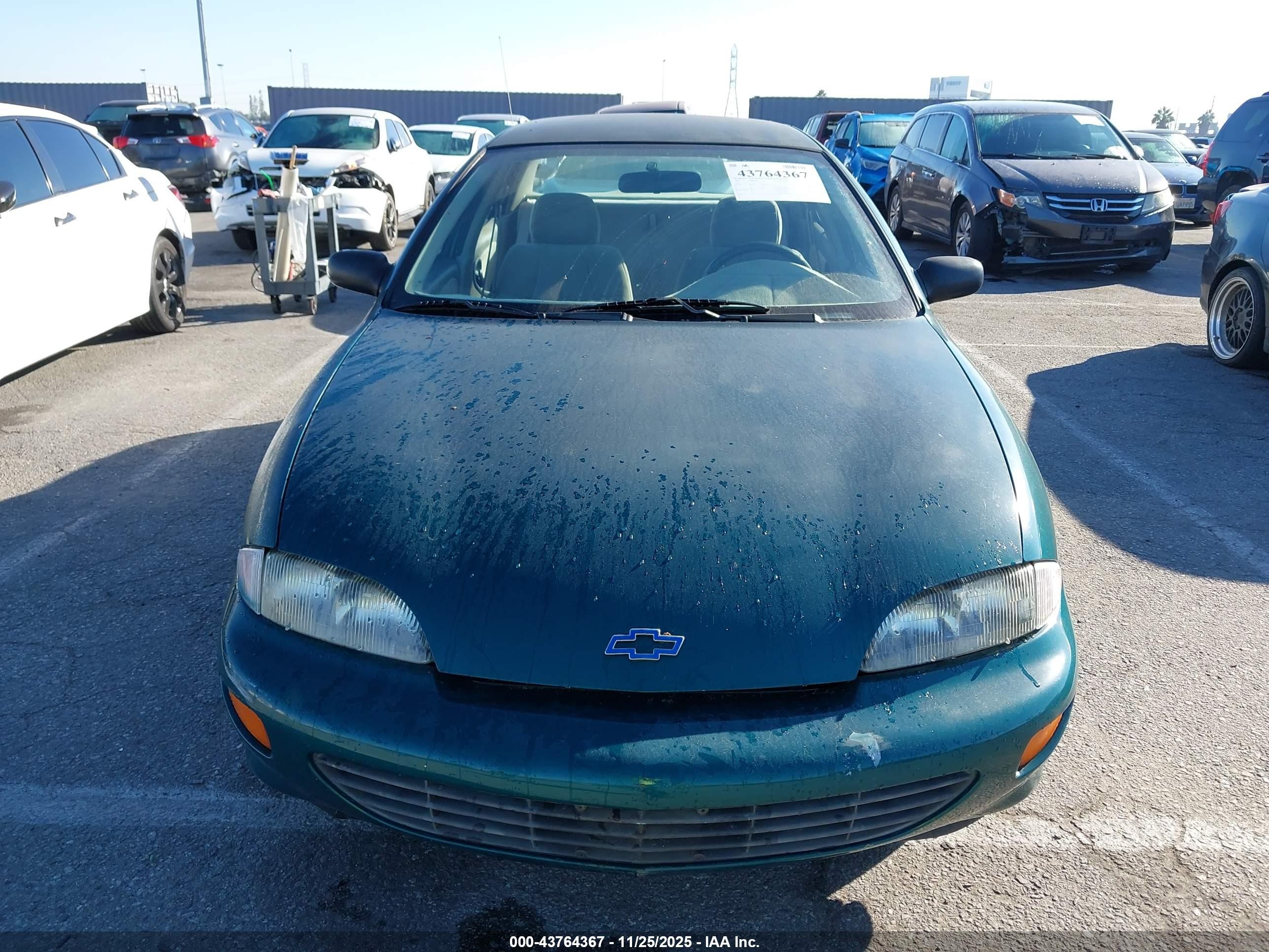 1997 Chevrolet Cavalier Ls Green vin: 1G1JF5248V7143639