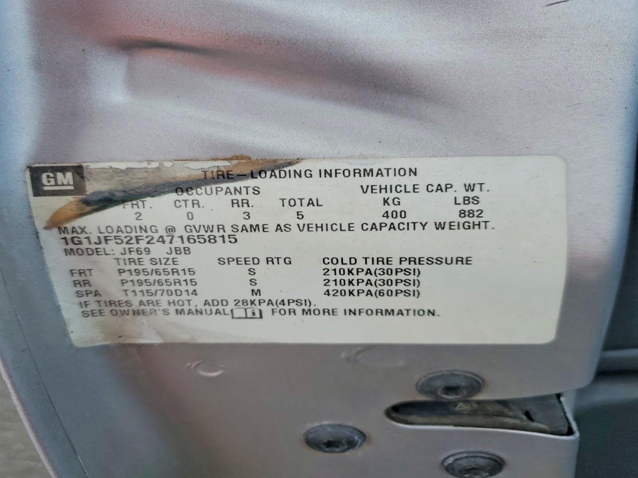 2004 Chevrolet Cavalier Ls Silver vin: 1G1JF52F247165815