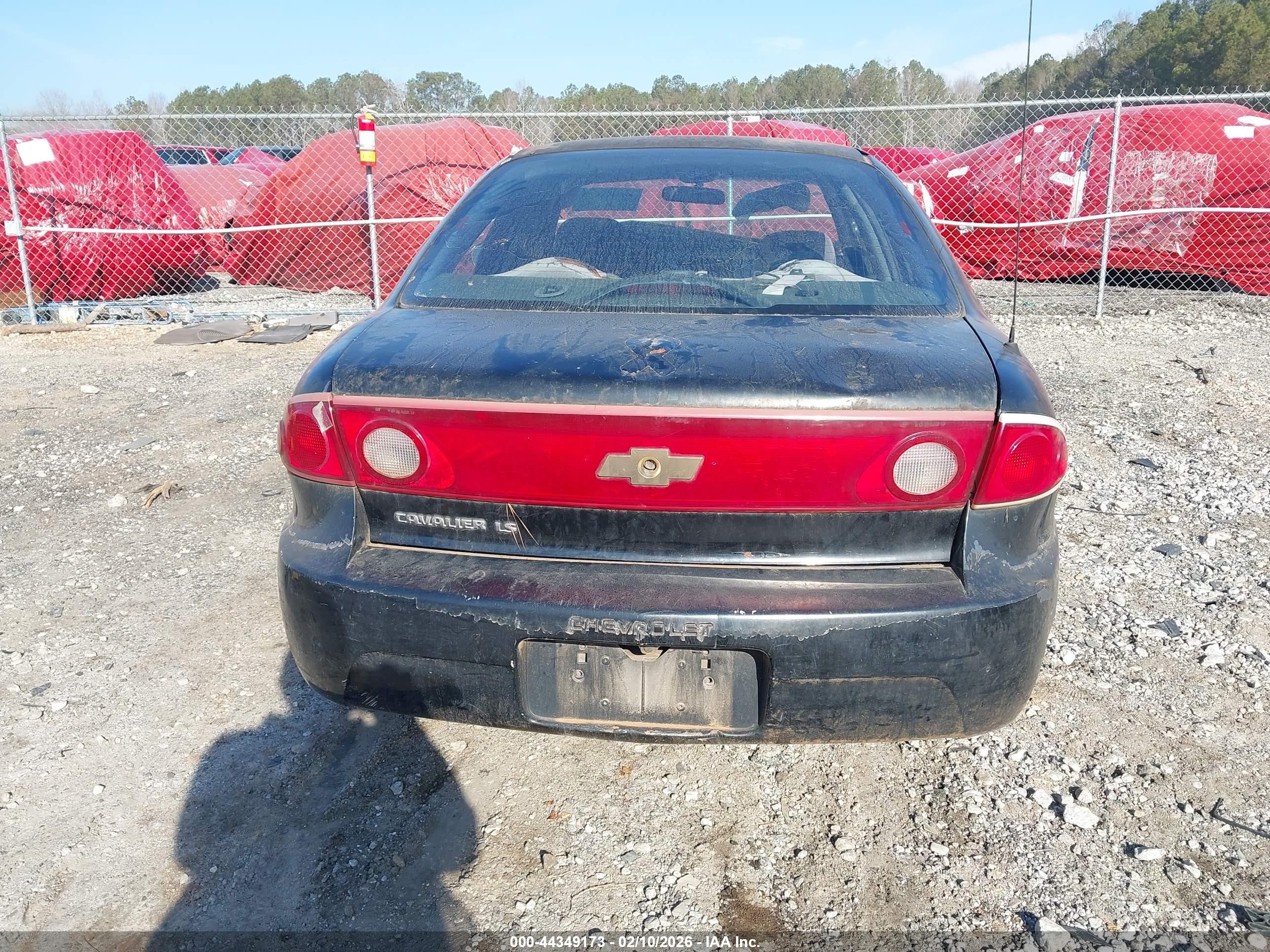 2004 Chevrolet Cavalier Ls Black vin: 1G1JF52F647298755
