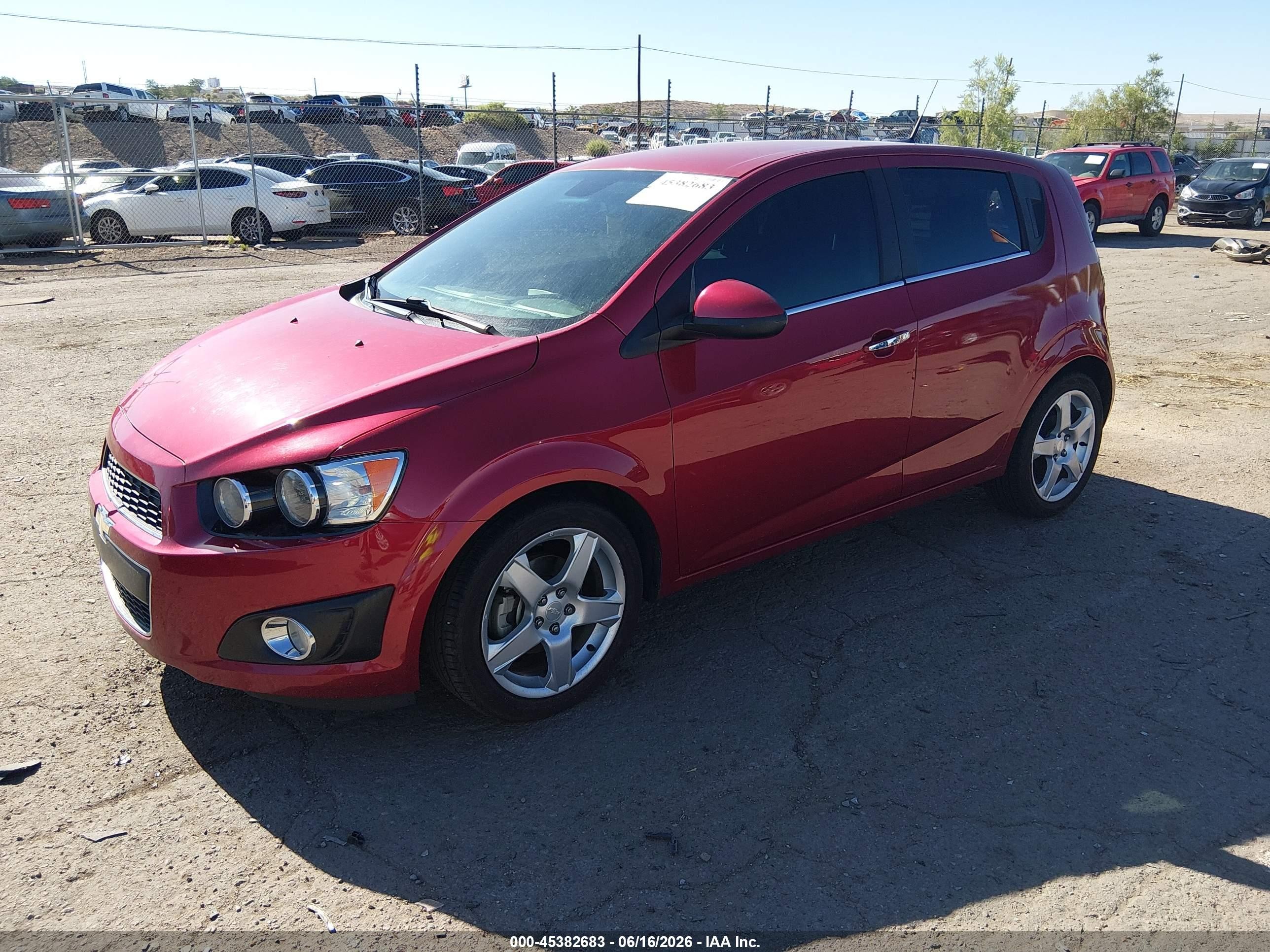 2013 Chevrolet Sonic Ltz Manual Red vin: 1G1JF6SB1D4224129