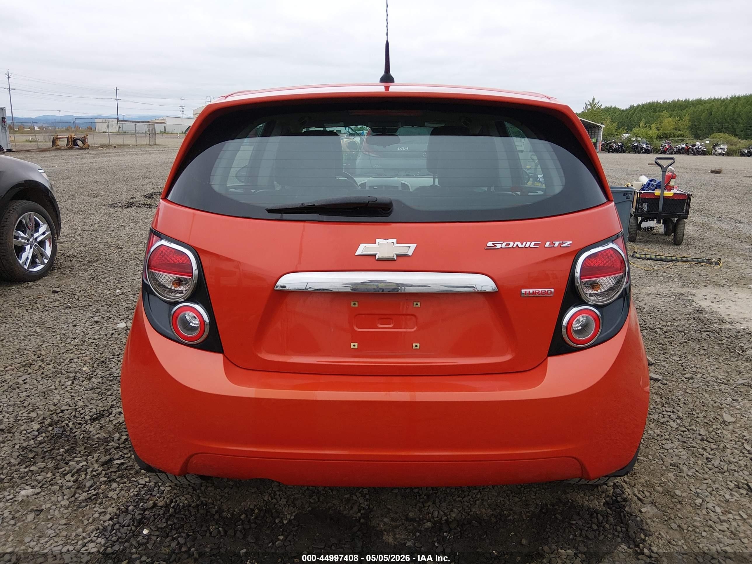 2012 Chevrolet Sonic 1lz Оранжевый vin: 1G1JF6SB2C4211386