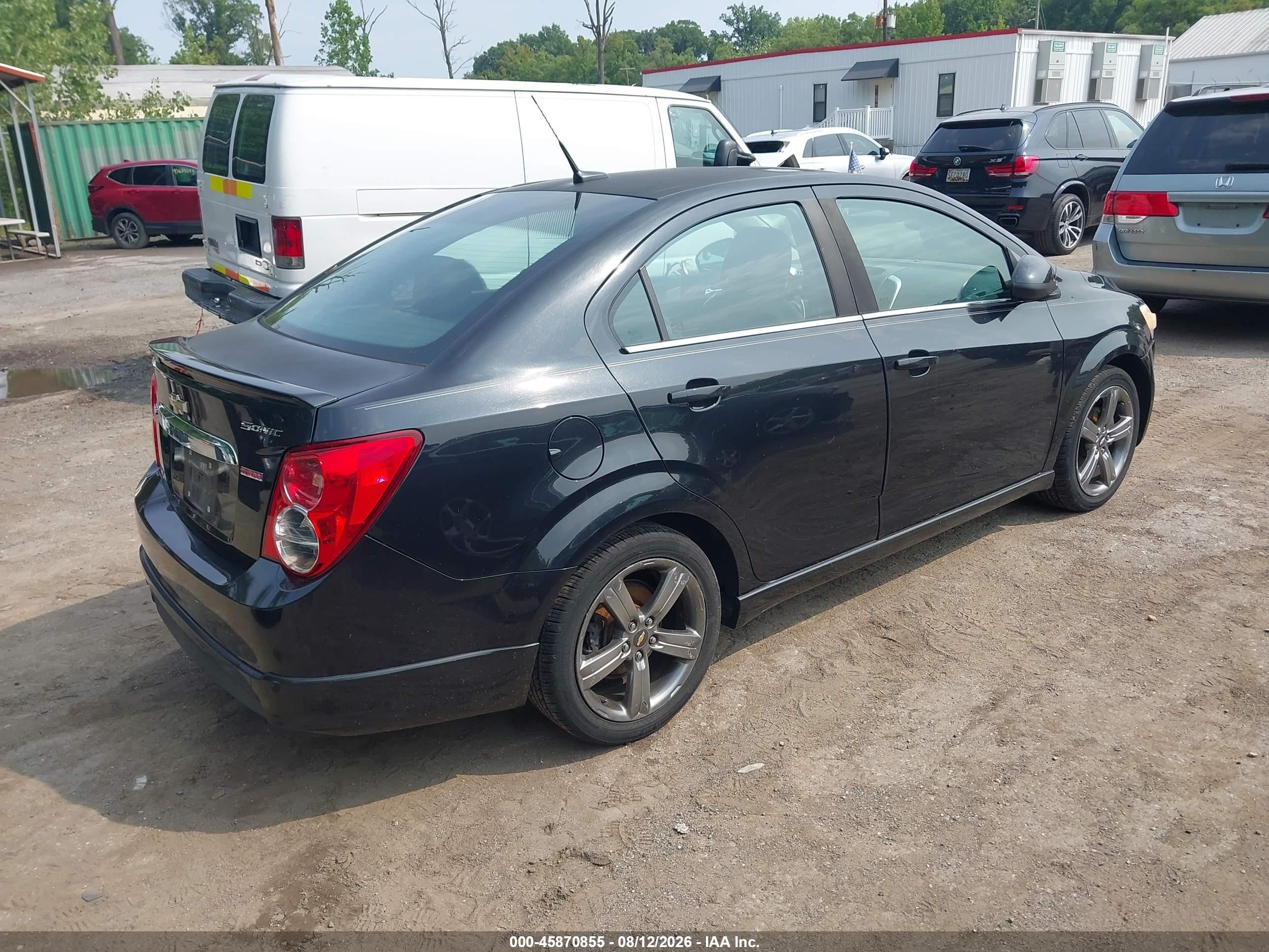 2014 Chevrolet Sonic Rs Auto Black vin: 1G1JG5SB0E4184635